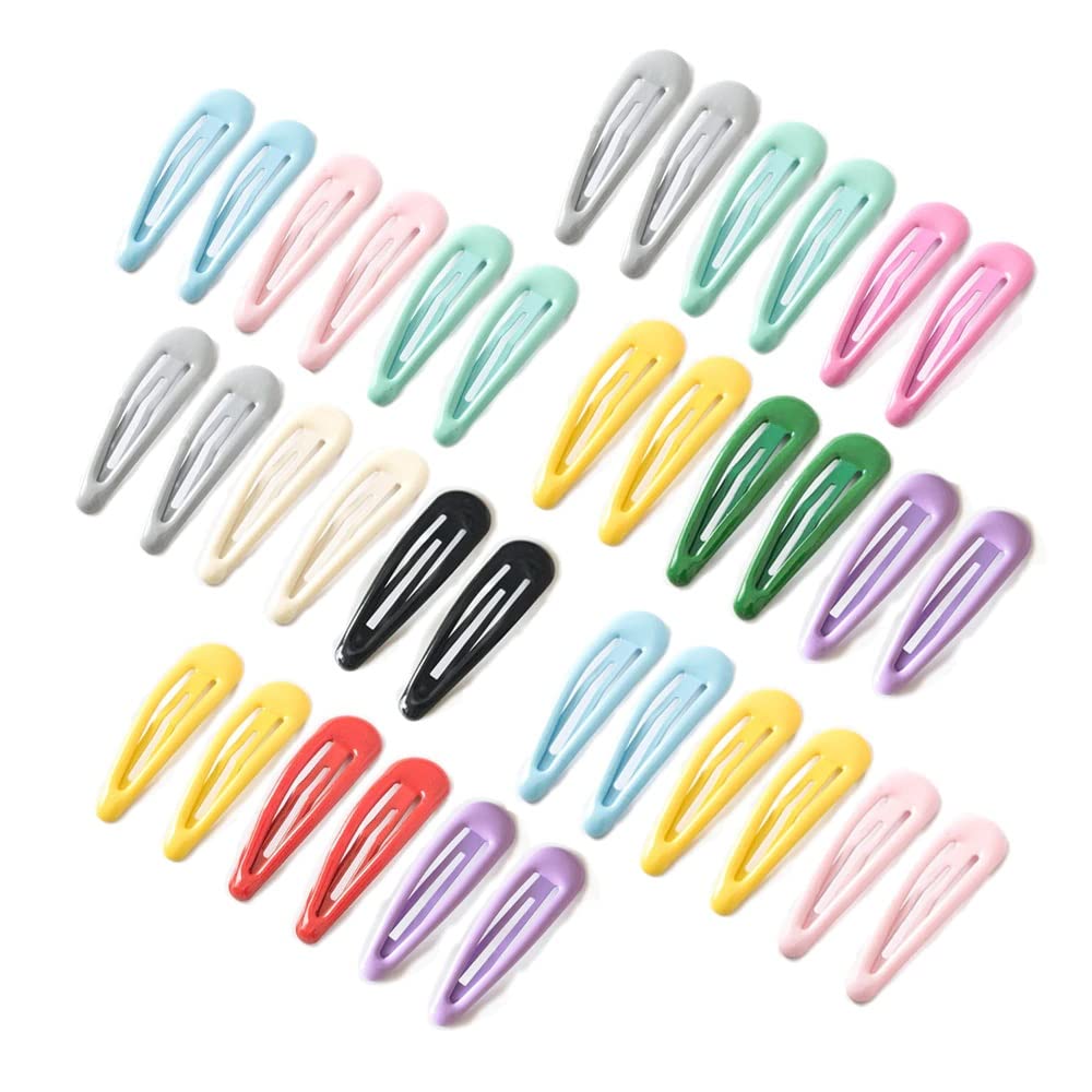 20-Piece Multicolor Stylish Tic Tac Hair Pins with Glossy Finish - Shining Hair Clips for Kids, Girls & Women (Random Colors) - Perfect for School, Parties & Daily Hairstyles