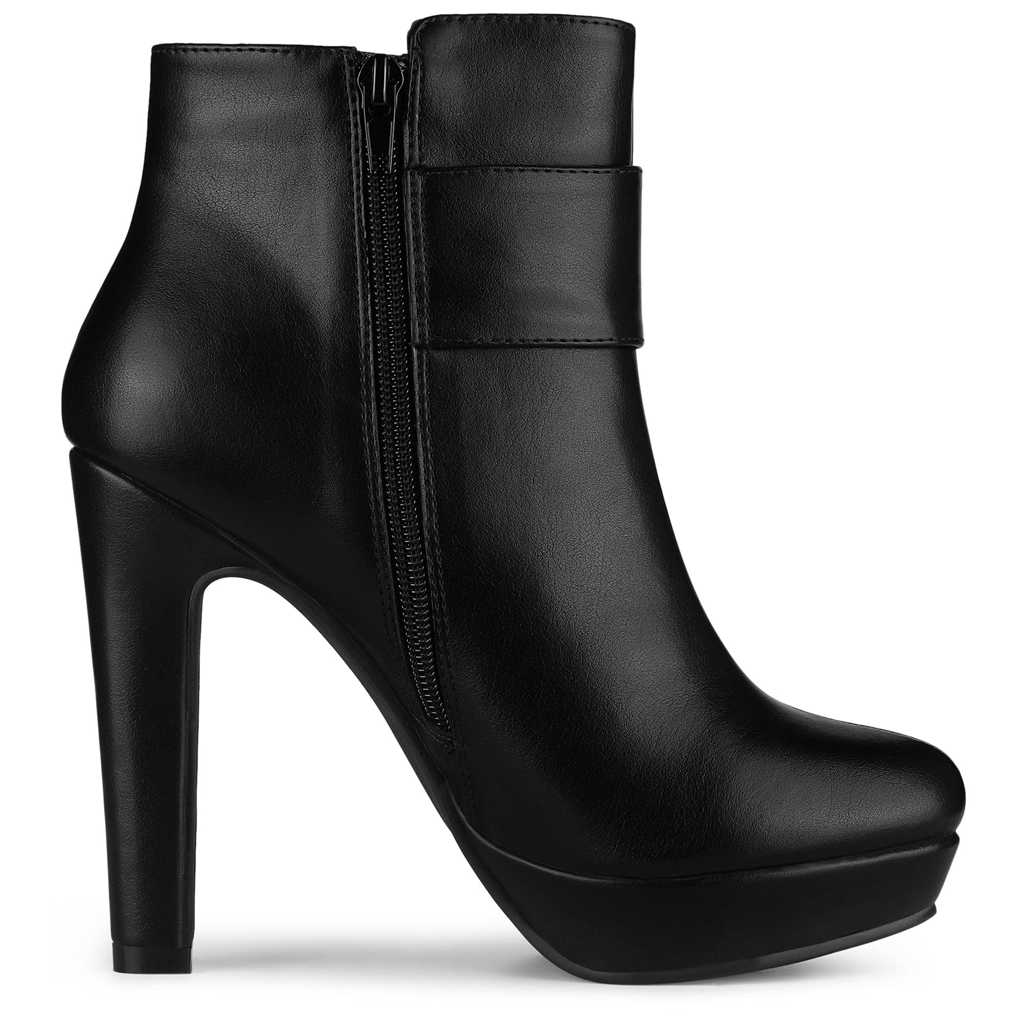 Allegra K Women's Chunky High Heel Platform Ankle Boots with Bow Decor - Fashionable Winter Shoes for Party, Office & Night Out