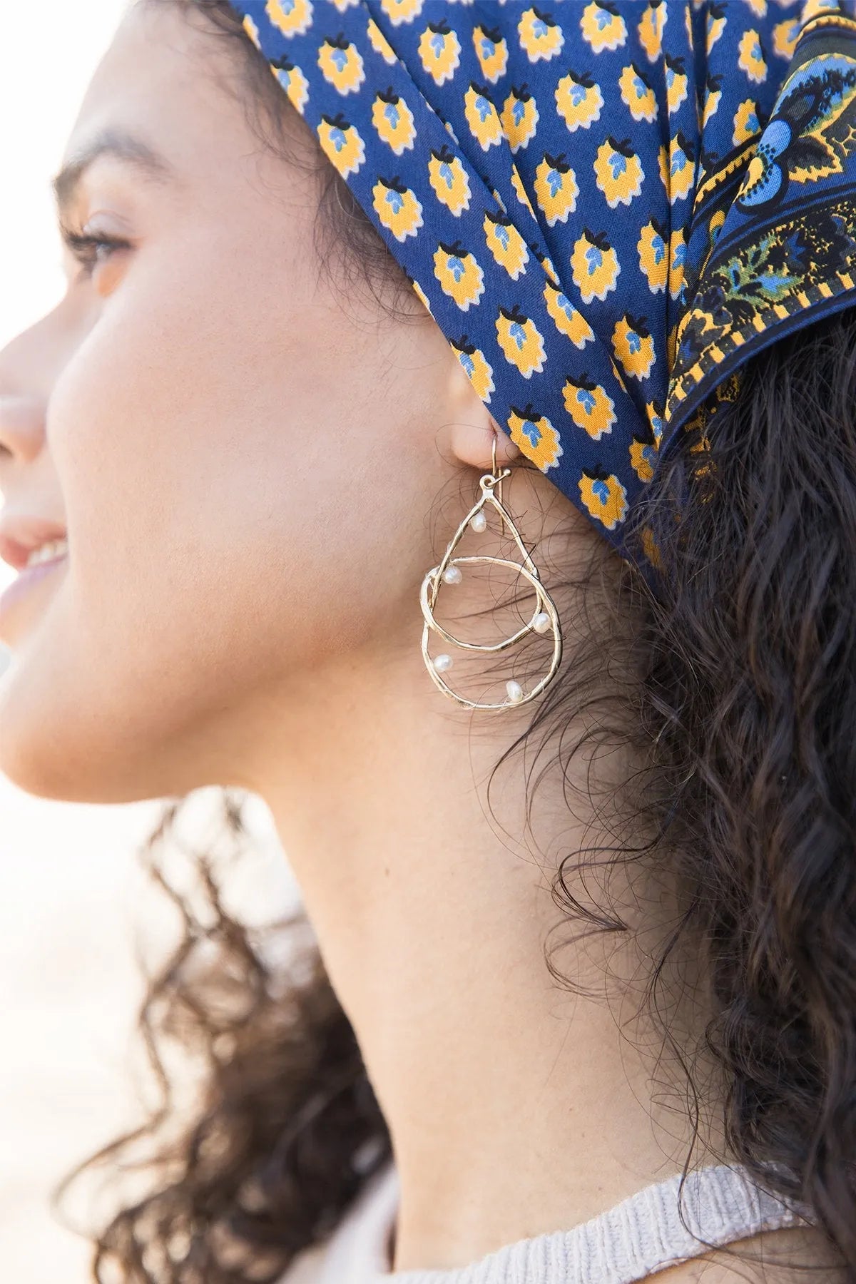 Elegant Pearl Teardrop Embellished Earrings for Women - Dangle Drop Earrings with Crystal Accents - Perfect for Weddings, Parties & Special Occasions