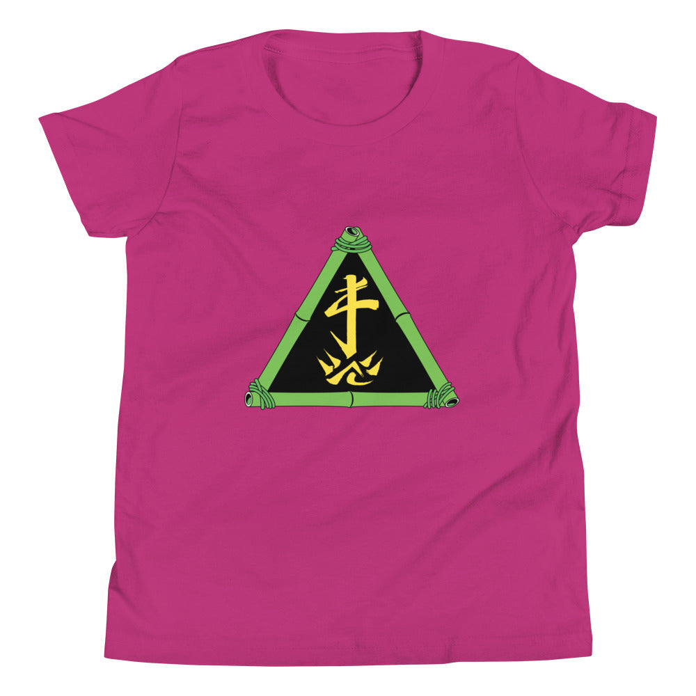 Zoo Jitsu Fighters ZJ Triangle Youth Short Sleeve T-Shirt - Cool Martial Arts Graphic Tee for Kids & Teens - Perfect for Training, School & Casual Wear