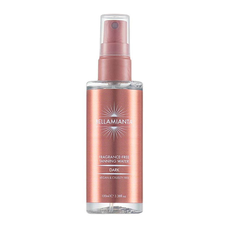 Bellamianta Fragrance Free Tanning Water - Natural Self Tanner for a Sun-Kissed Glow | Perfect for Face & Body | Vegan, Cruelty-Free | Use Before Beach, Vacation, or Special Events