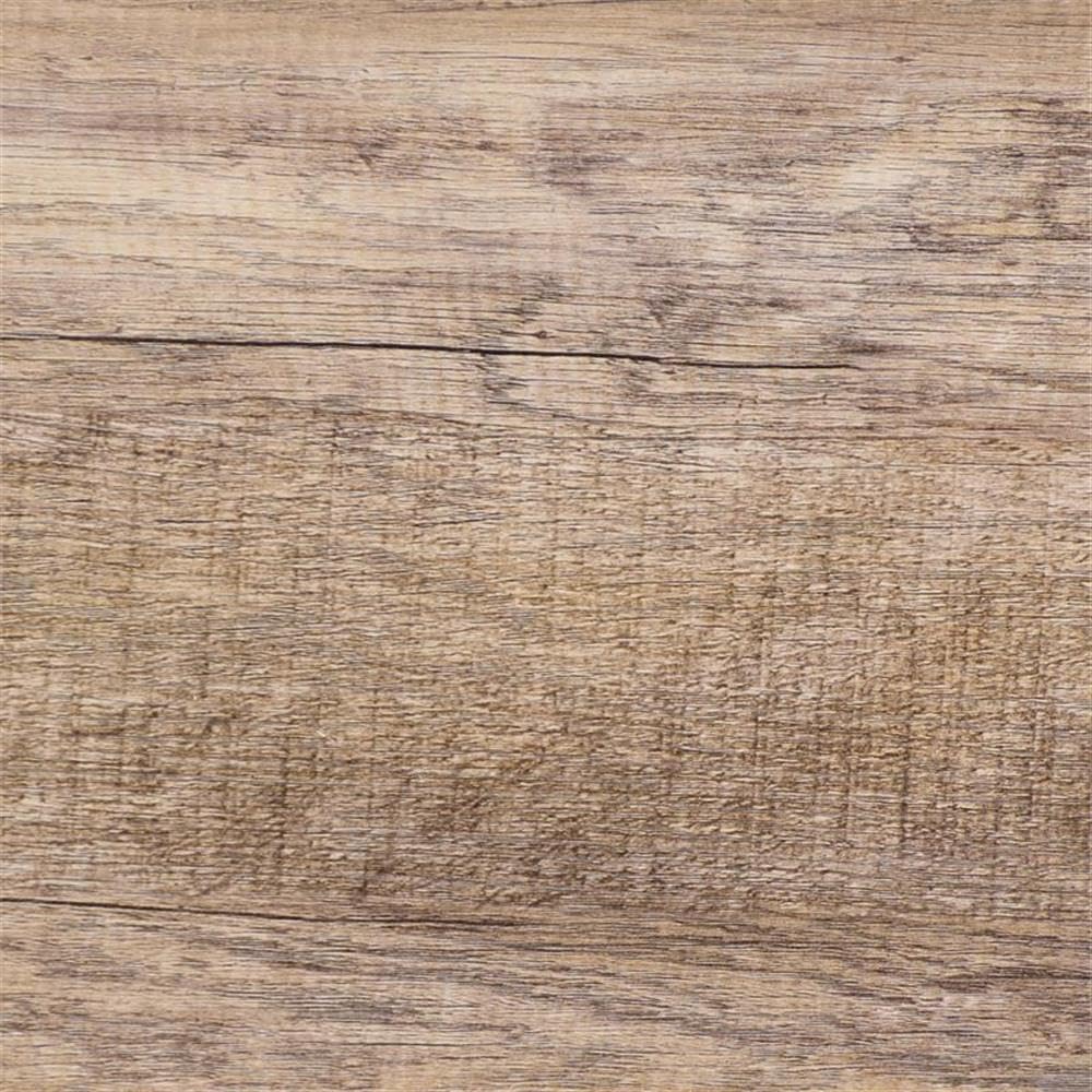 CorLiving Fort Worth Brown Engineered Wood Grain Finish Desk with Drawer & Cubby - Modern Home Office Writing Desk for Small Spaces, Study & Work from Home
