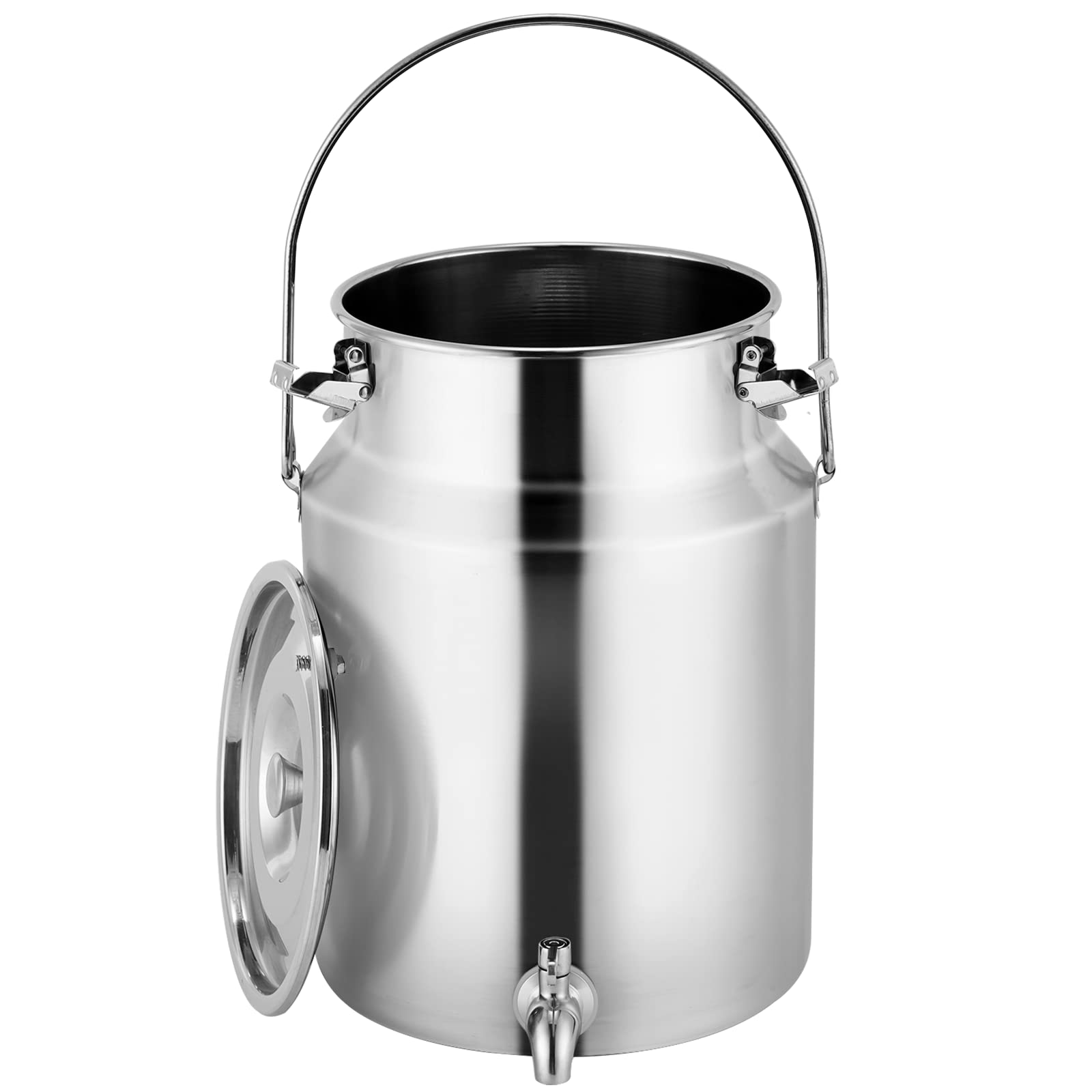 Premium 304 Stainless Steel 2.6 Gallon (10L) Beverage Dispenser with Spigot - Milk, Water, Wine & Oil Container for Home, Party, Camping & Outdoor Use