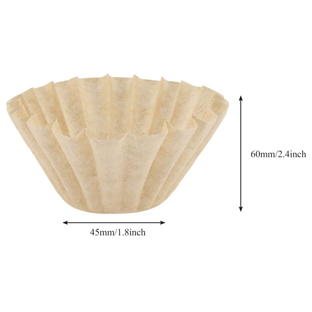 Premium Wood Fiber Coffee Filters - 50pcs #1 Cone Shape Paper Filters for Drip Coffee Makers, Compatible with Most Brewers - Perfect for Home, Office & Camping Use