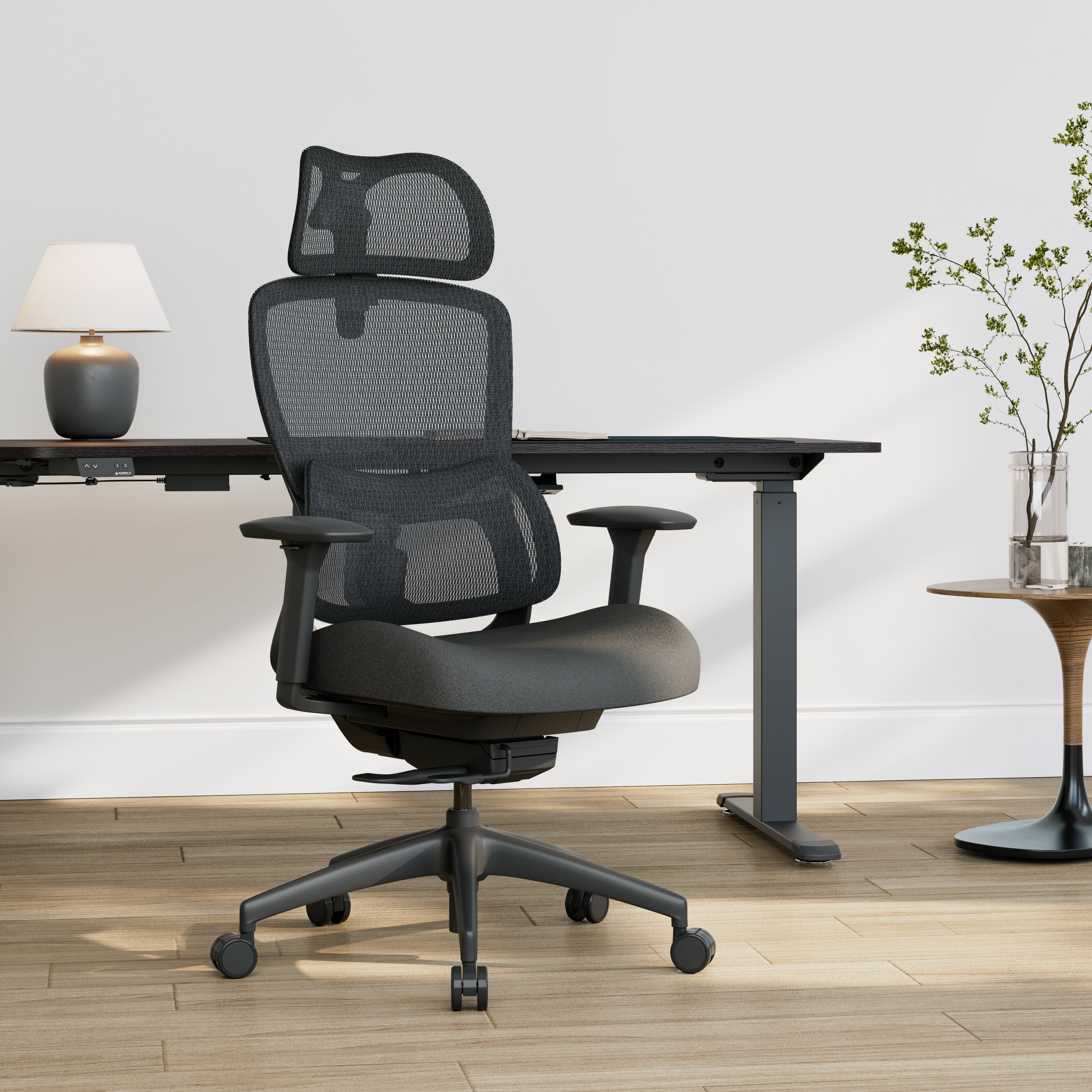 Ergonomic Office Chair with Adjustable Lumbar Support - Comfortable Desk Chair for Home & Office Use - Perfect for Long Hours Sitting, Gaming, and Working