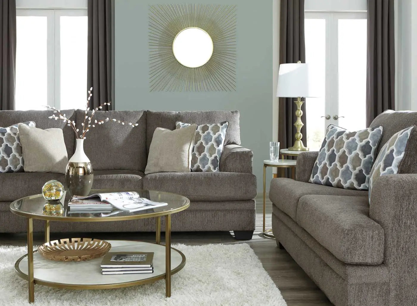 Dorsten Slate Gray Sofa - Modern Comfortable Couch for Living Room, Lounge & Home Decor