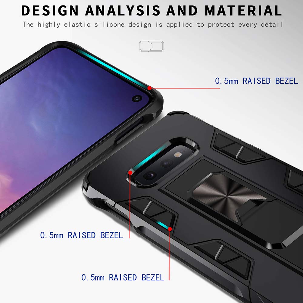 **Samsung Galaxy Note 8 Case - Military Grade Shockproof Cover with Built-in Kickstand, Heavy Duty Armor Protection - Perfect for Outdoor, Travel & Daily Use (Red)**