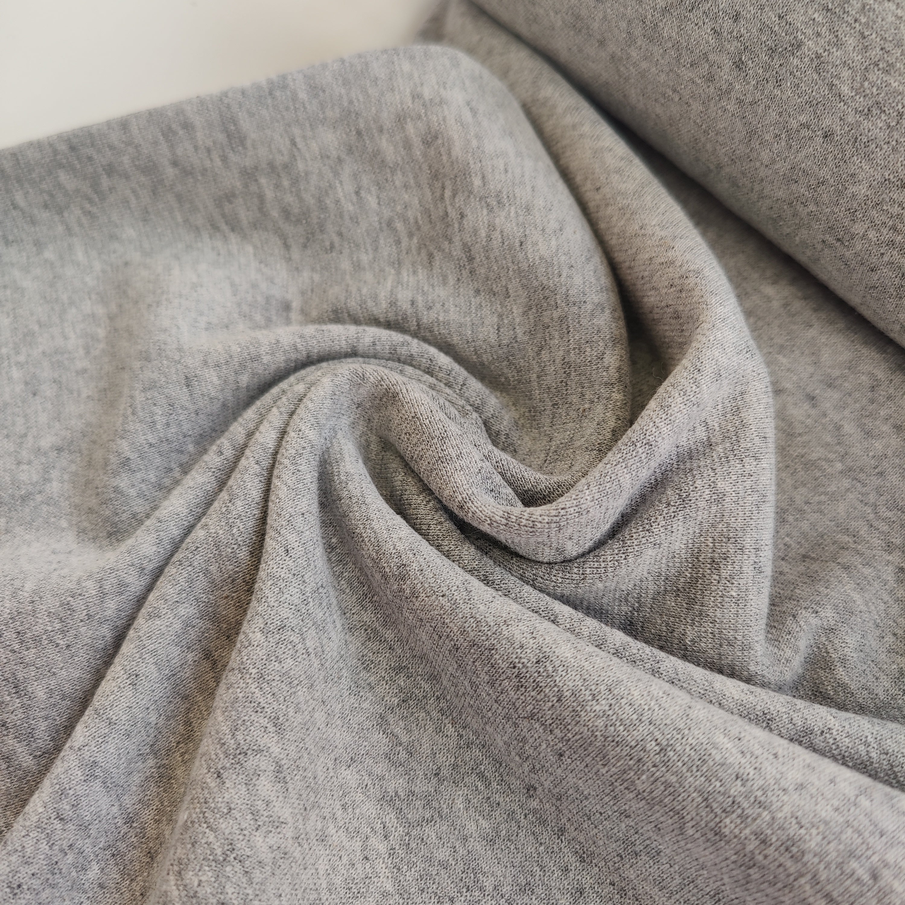 Men's Ribbed Cuff Marled Grey Sweater - Cozy Winter Pullover for Casual Wear & Outdoor Activities