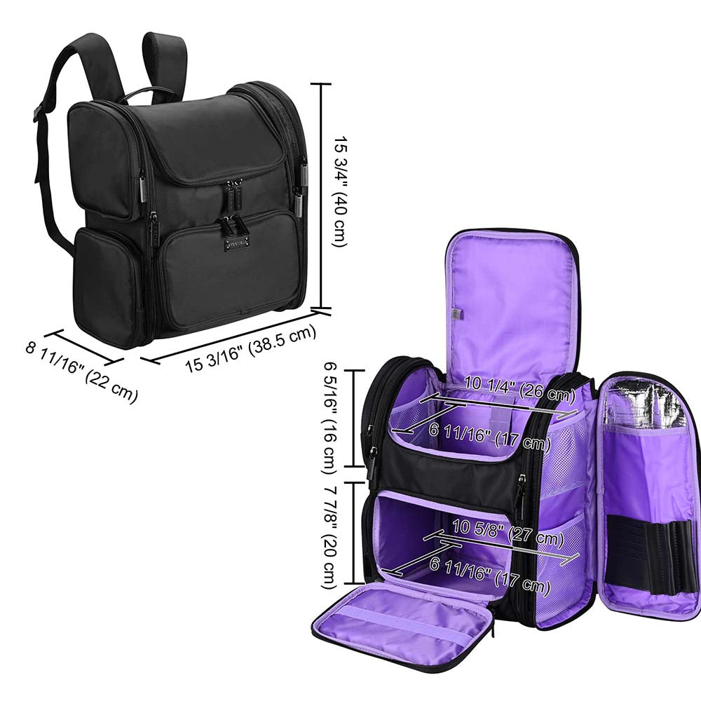 Professional Barber Backpack for Hairstylists - Travel Cosmetic & Hair Tool Organizer - Perfect for Salon Professionals, Mobile Stylists & On-the-Go Grooming