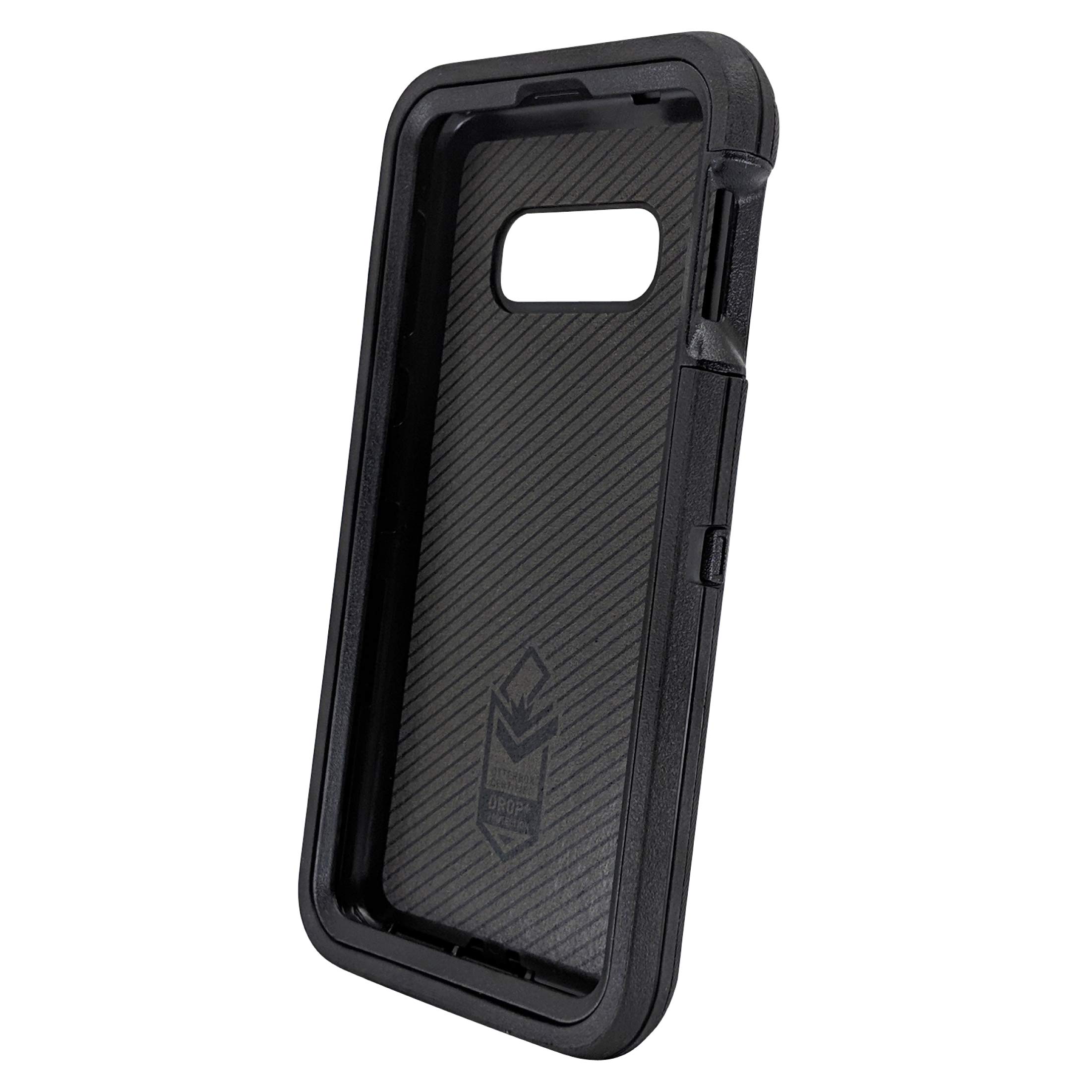 DistinctInk Samsung Galaxy S10e Case (5.8 Inch) - Durable Protective Phone Cover | Black VHS Video Tape Design | Shockproof Replacement for OtterBox Defender | Perfect for Outdoor Activities, Travel & Daily Use