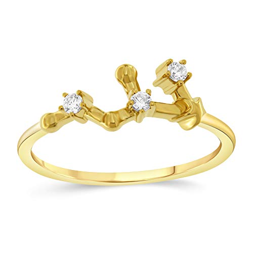 LEO-Yellow Gold Over Sterling Silver