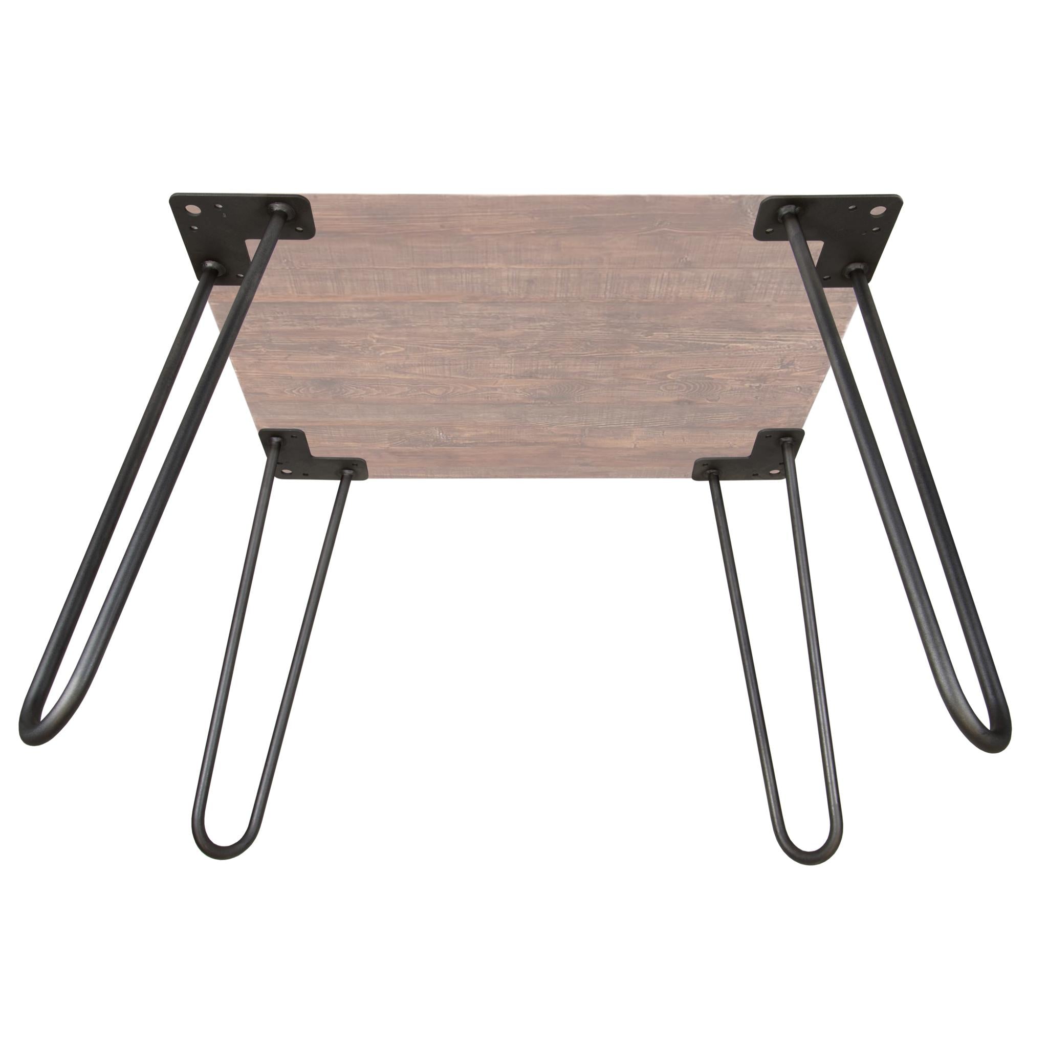 WEN TLP16B 16 Inch Mid Century Modern Satin Black Hairpin Table Legs - 1/2 Inch Diameter, Set of 4 - Perfect for DIY Coffee Tables, Desks & Furniture Projects