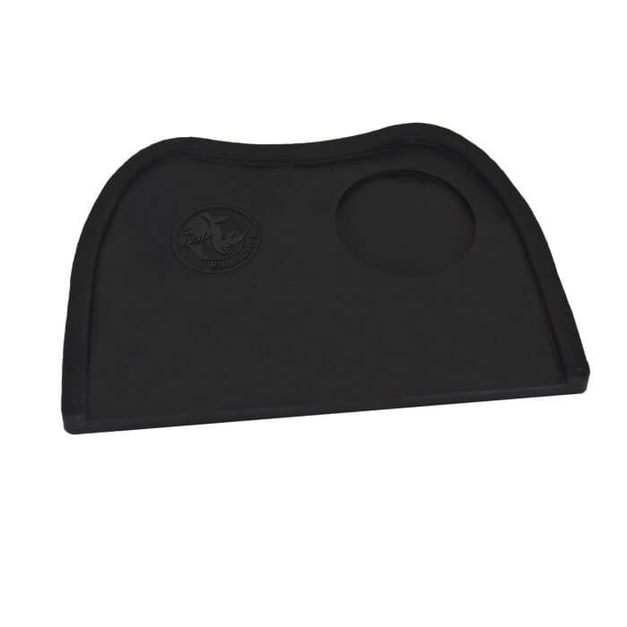 Premium Rhinowares Bench Tamper Mat - Durable Coffee Bar Accessory for Espresso Tamping | Perfect for Home Baristas & Coffee Shops (Black) | Use for Espresso Preparation, Barista Training & Coffee Station Organization
