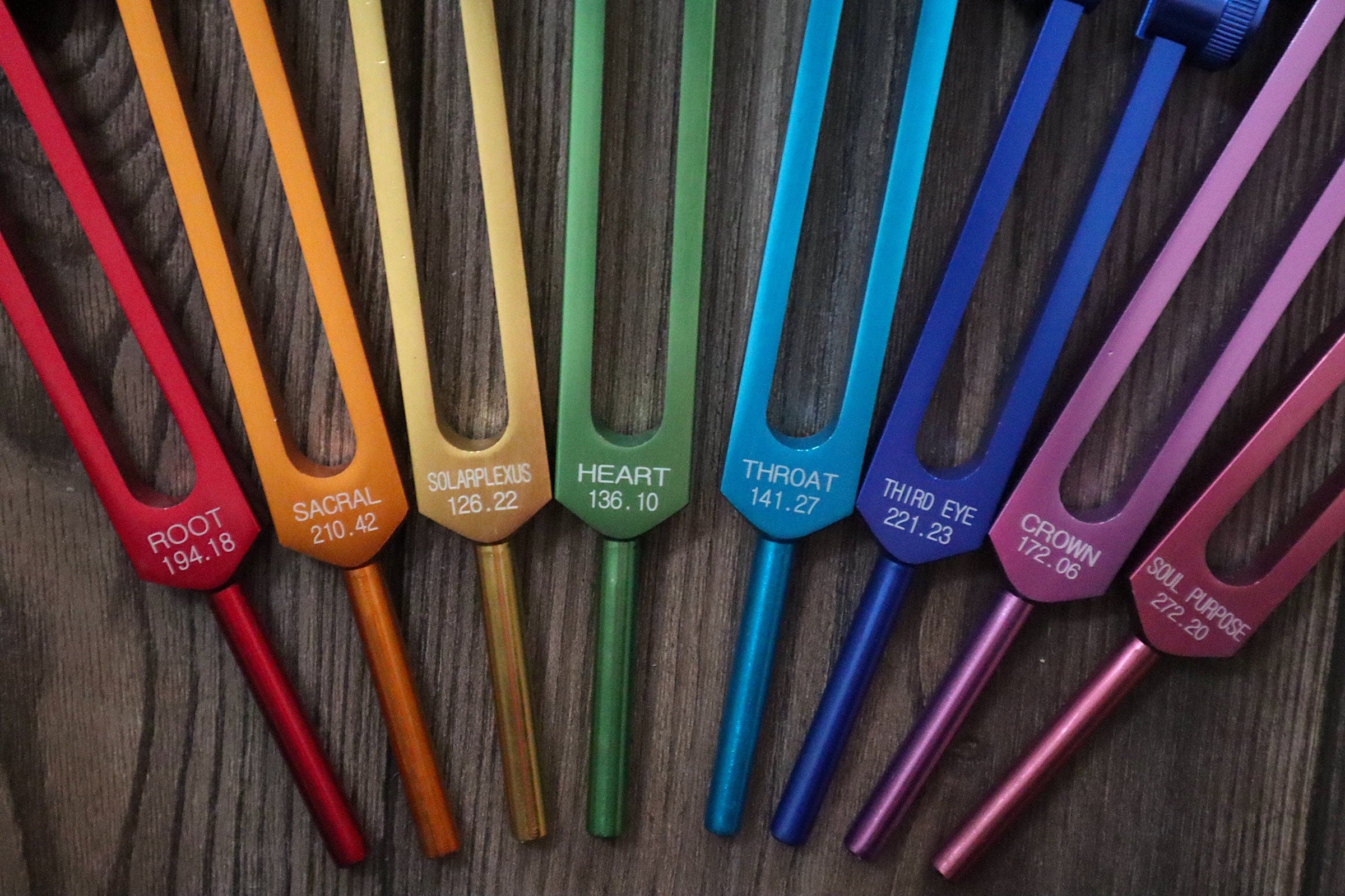 Healing Chakra Tuning Forks Set - 7 Premium Metal Sound Therapy Instruments for Energy Balancing & Meditation - Perfect for Reiki, Yoga, and Holistic Wellness Practices
