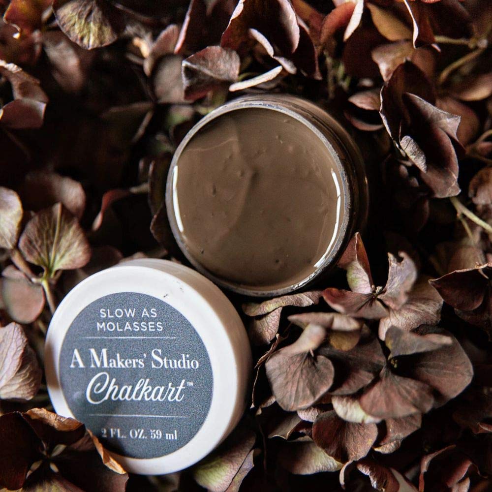 DIY Chalk Paste Paint for Mesh Stencils, Wood Signs & Glass - Non-Toxic Art Supplies for Crafts, Home Decor & Non-Porous Surfaces | 2 oz Chalk Art Medium (Slow As Molasses) | Perfect for DIY Projects, Wedding Decor & Creative Wall Art
