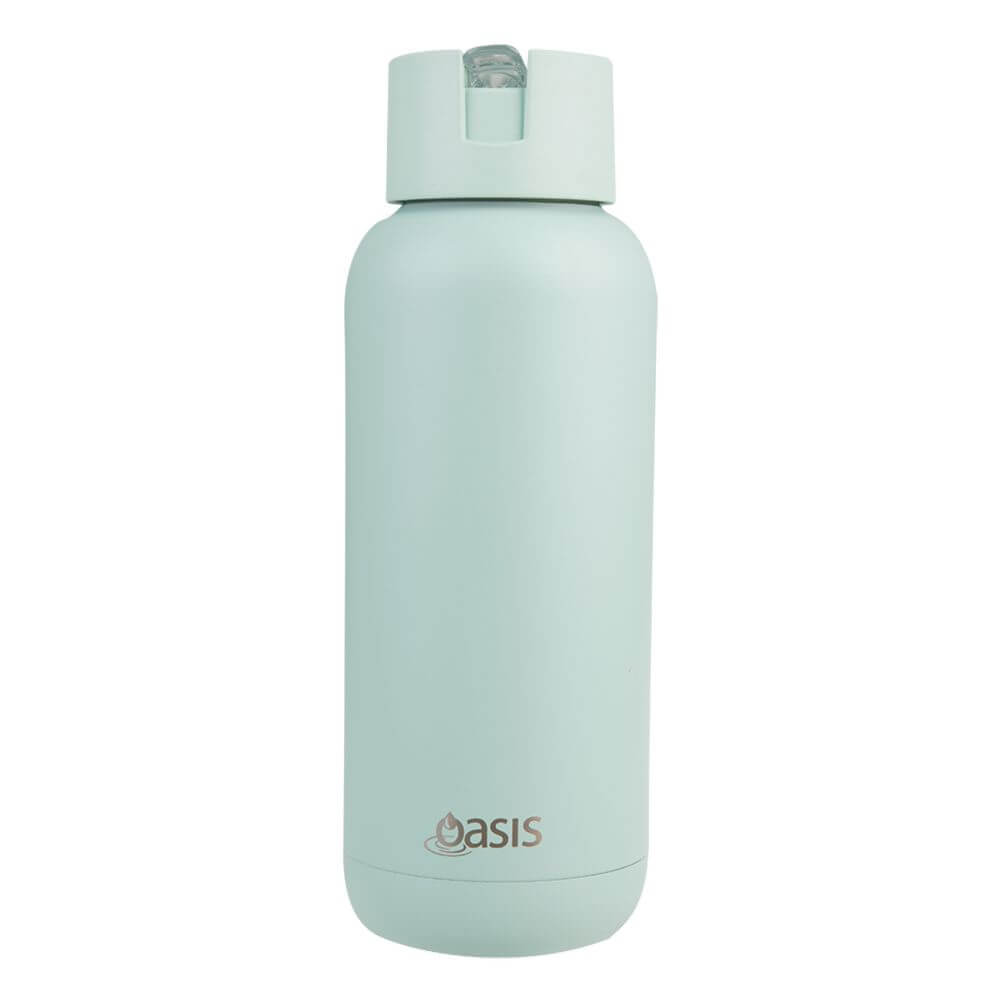 1L Ceramic Lined Insulated Water Bottle - Sea Mist Green | BPA-Free, Leakproof Stainless Steel Thermos for Hot & Cold Drinks | Perfect for Hiking, Gym, Office & Travel