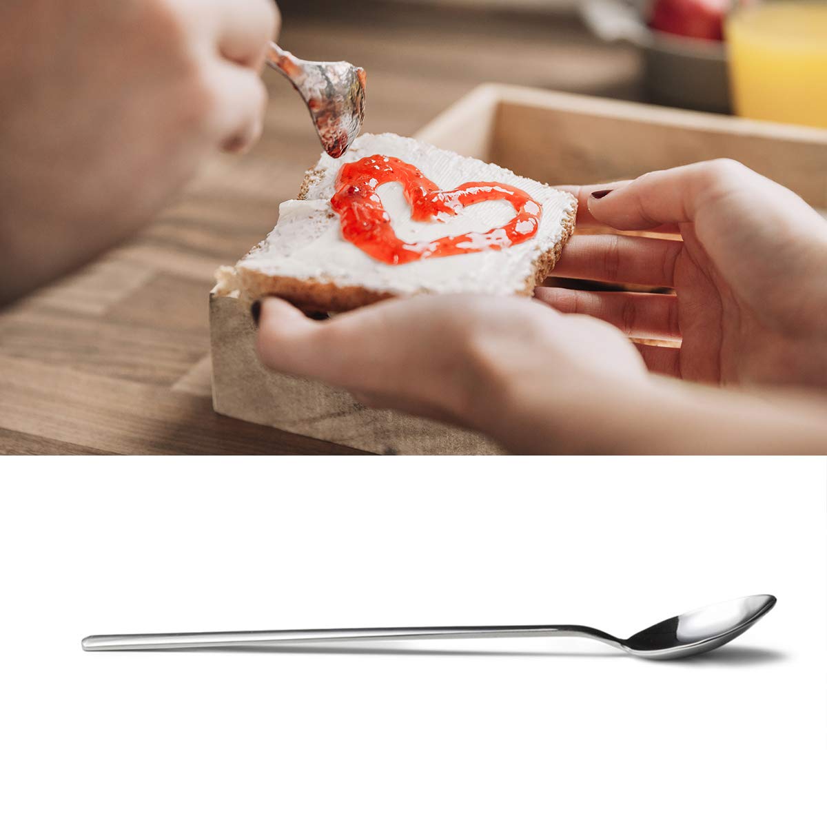 Stainless Steel Engraved Spoon - Inspirational Eating Disorder Recovery Gift for Women & Men - Mental Health Awareness Encouragement Present - Perfect for Desserts, Soups & Daily Meals - Thoughtful Get Well Gift for Hospital, Home or Therapy Use