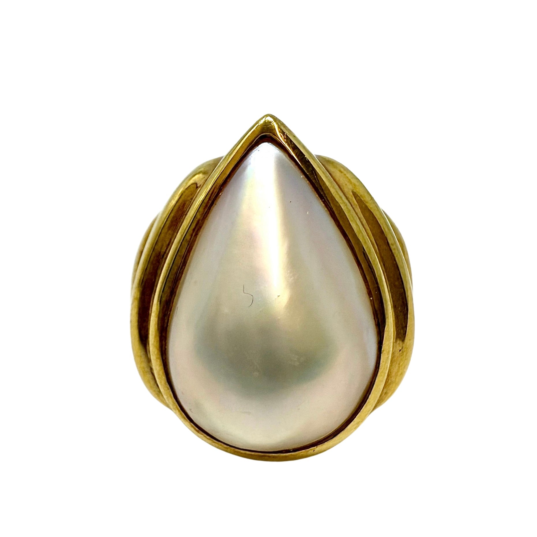 18K Gold Pearl Ring for Women - Susan Berman Elegant Mabe Pearl Jewelry - Perfect for Weddings, Anniversaries & Special Occasions