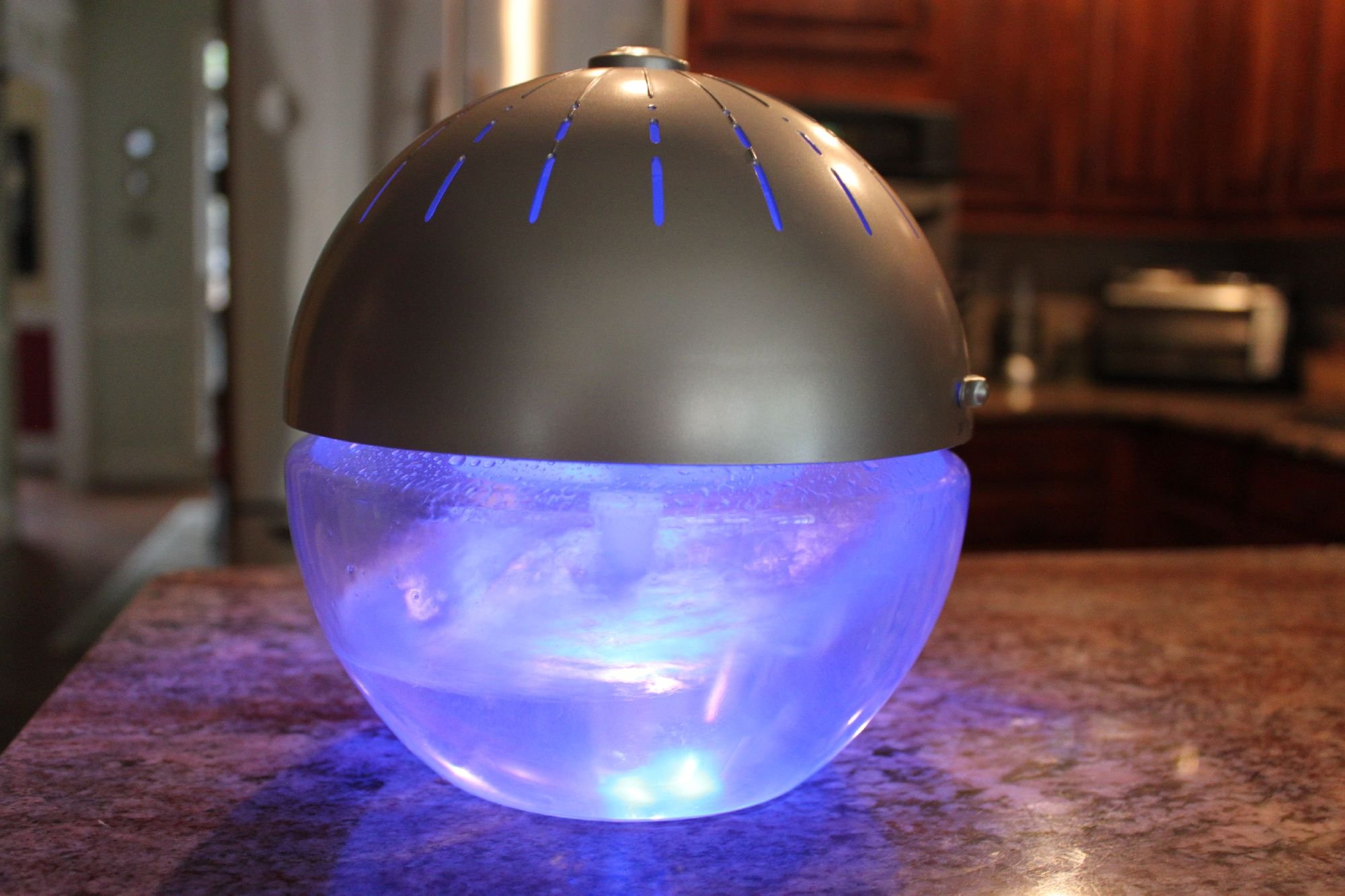 4-Pack Silver EcoGecko Earth Globe Air Revitalizers - Essential Oil Diffuser, Air Freshener & Room Aromatizer with 4x10mL Lavender Oil - Perfect for Home, Office, Yoga Studio & Spa Relaxation