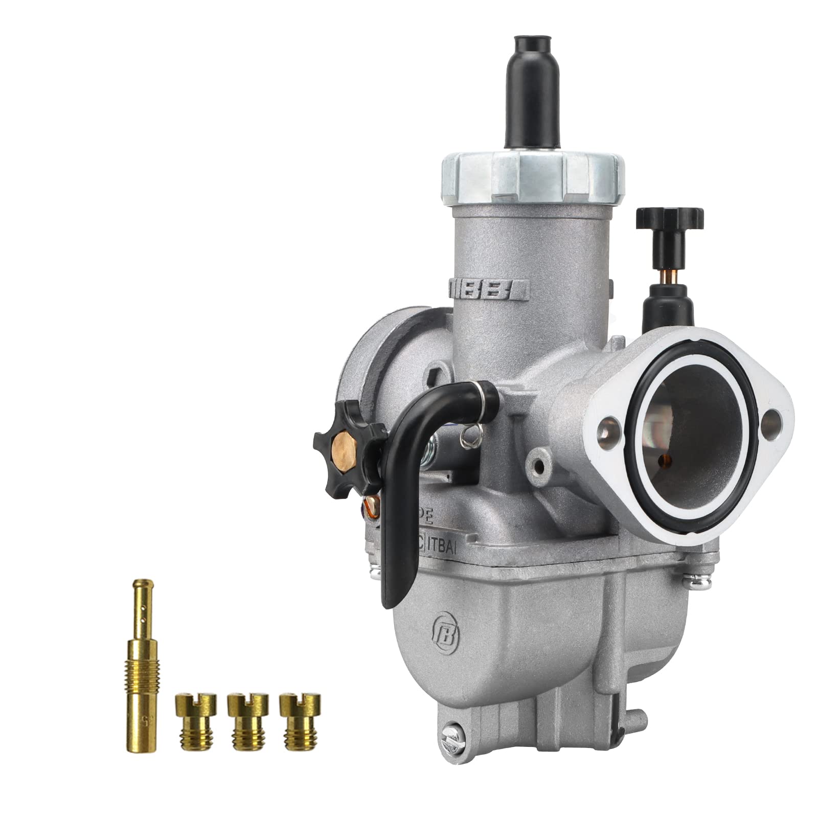 NIBBI PE28mm Carburetor for 200cc-250cc Flange Motorcycle Engine - Performance Carburetor with Jets for Dirt Bike, Mini Bike, Apollo, TAOTAO Scooter - Upgrade for Better Acceleration & Fuel Efficiency