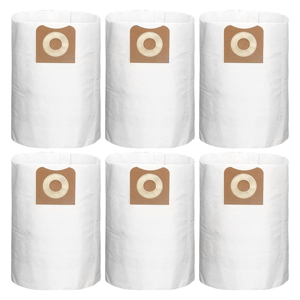 6 Pack Jajadeal Vacuum Filter Bags - Compatible with Ridgid VF3502, Dry Pickup Dust Bags for Ridgid 12 to 16 Gallon Wet/Dry Vacuums - Perfect for Workshop, Garage & Home Cleaning