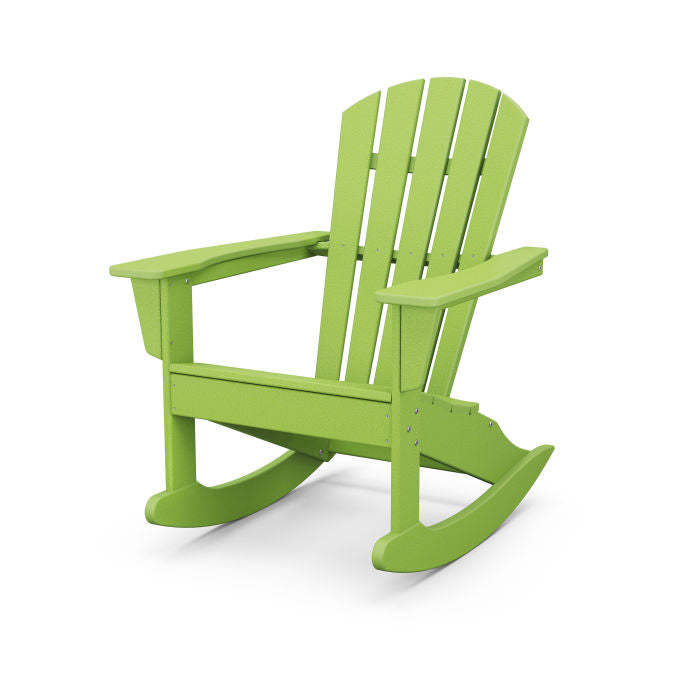 POLYWOOD Palm Coast Adirondack Rocking Chair - All-Weather Outdoor Rocking Chair for Patio, Garden & Poolside Relaxation