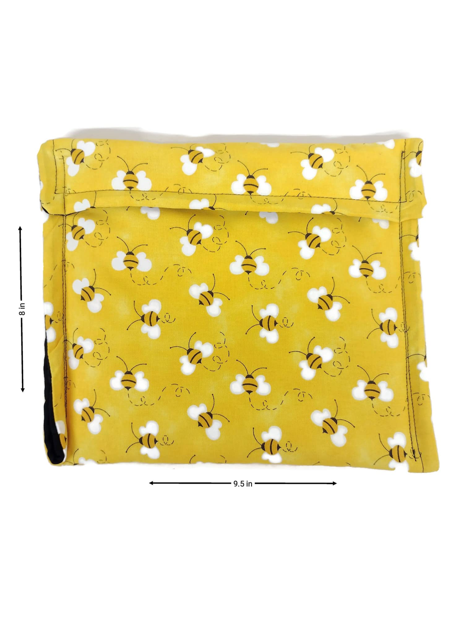 Honey Bee Fabric Microwave Potato Cooking Bag - Reusable Cotton Pouch for Baking, Steaming & Heating Potatoes - Perfect for Quick Meals, Camping & Kitchen Use