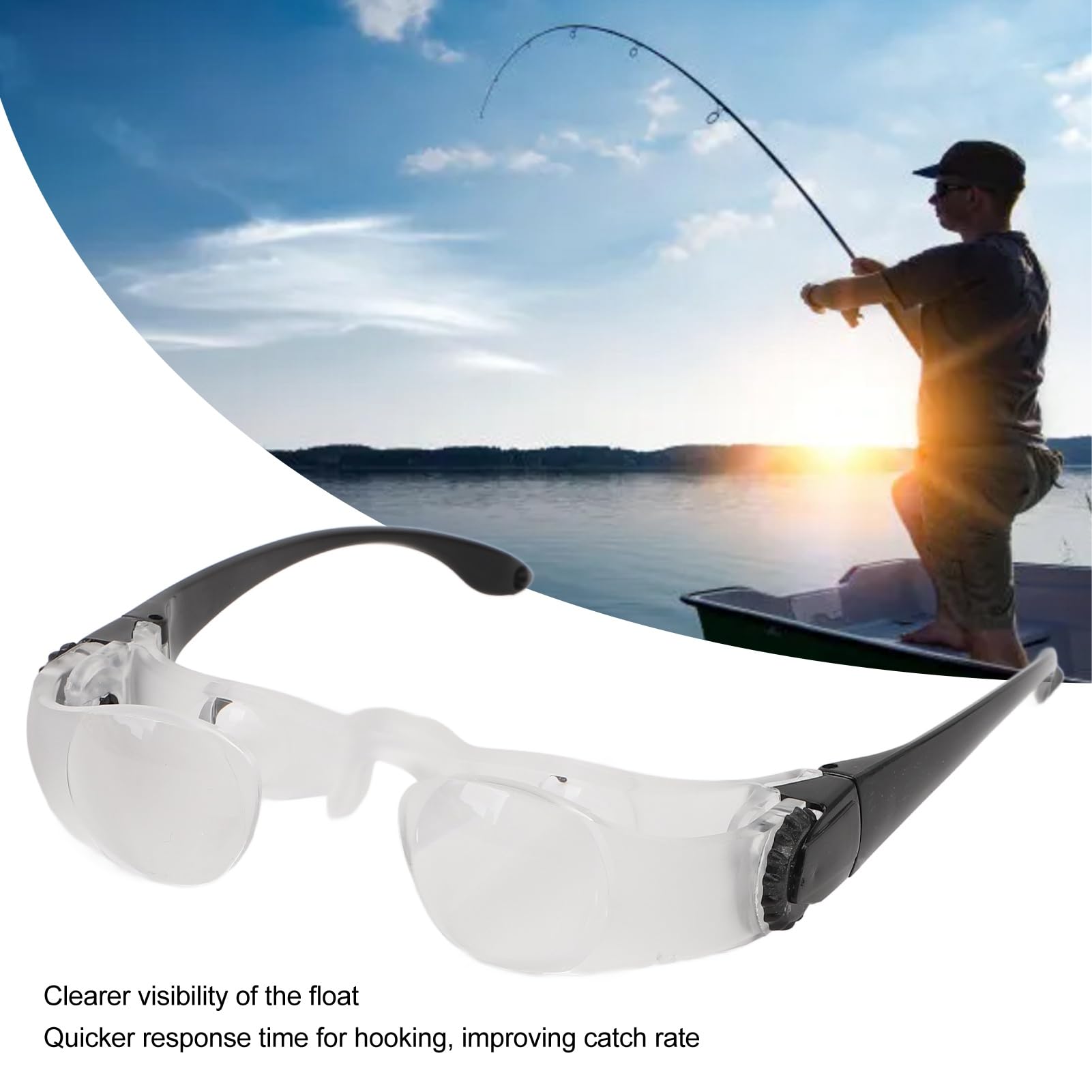 **4X Magnification Fishing Glasses – HD Polarized Lens, Adjustable Focus for Outdoor Activities – Perfect for Fishing, Hunting, Bird Watching & Concerts**