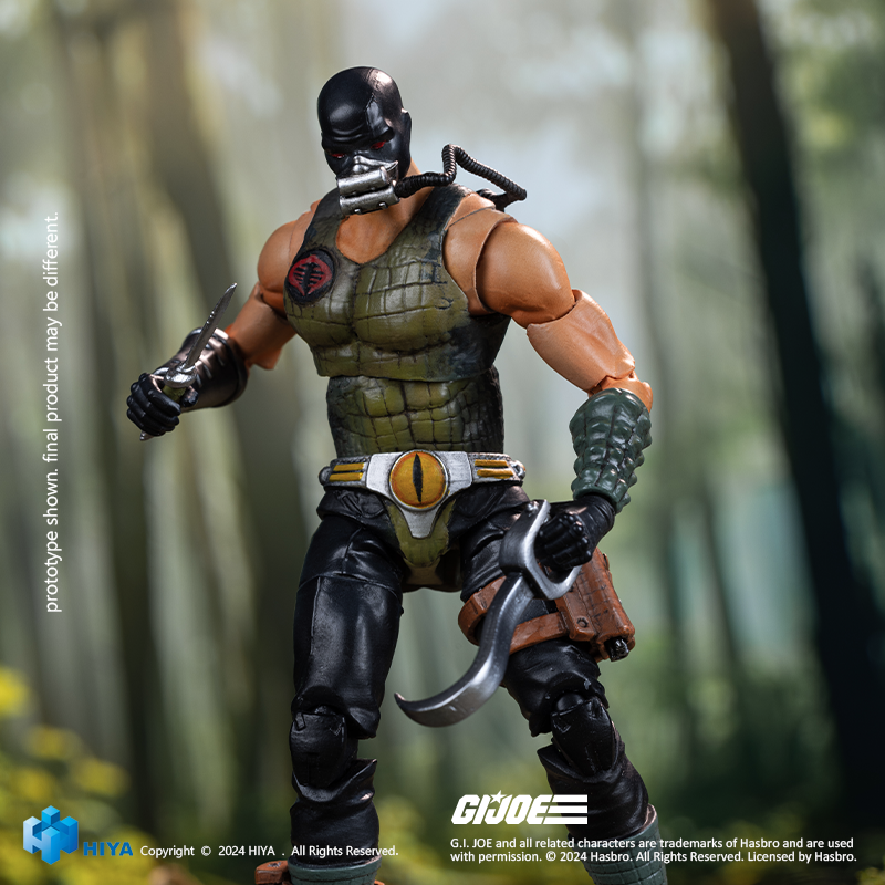 PRE ORDER 1/18 HIYA 4-Inch G.I.Joe Croc Master & Fiona Action Figure - Exquisite Mini Collectible Series for Display & Role Play Scenes