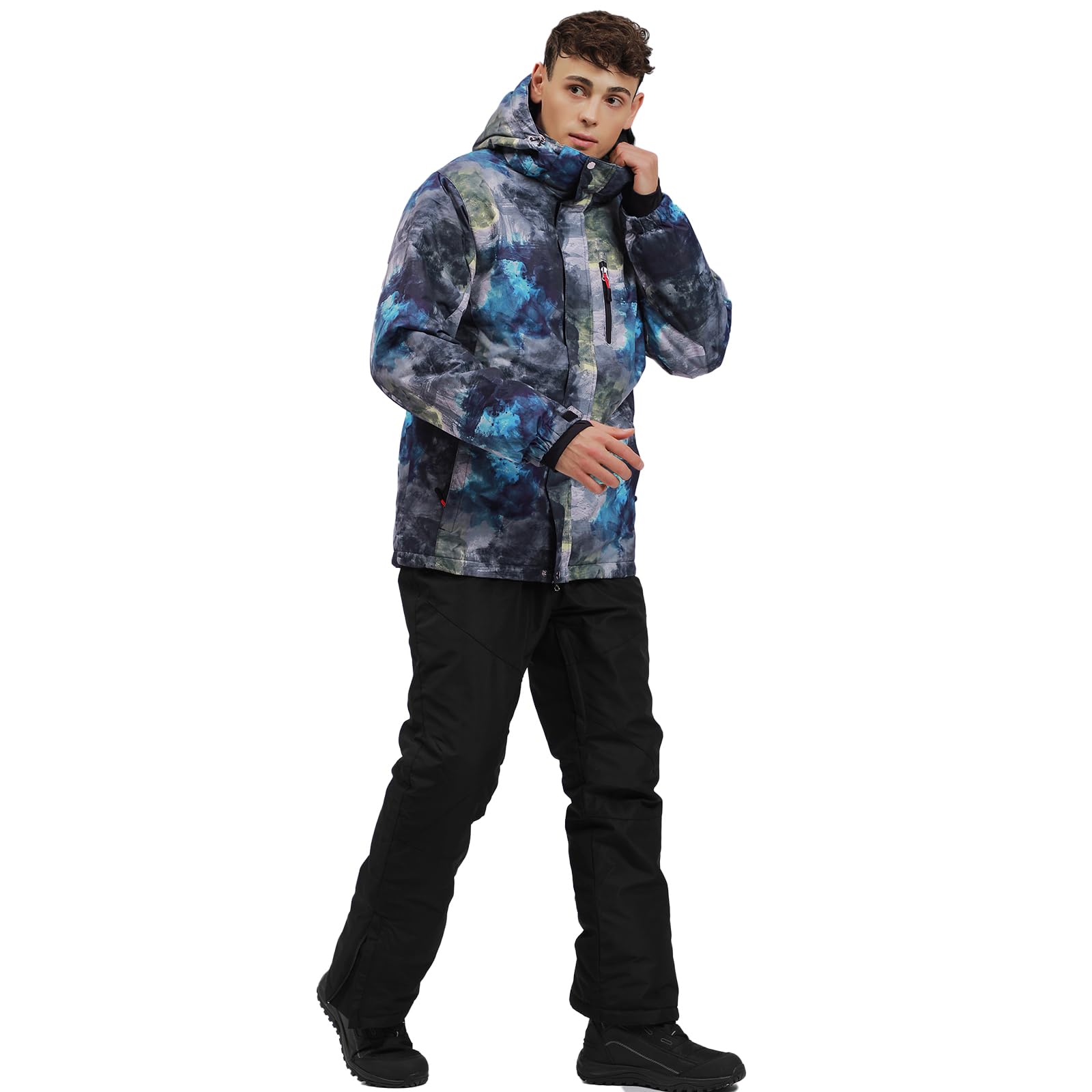 Men's Waterproof Ski Jacket & Pants Set - Windproof Snowboard Suit for Winter Mountain Sports | Ideal for Skiing, Snowboarding & Outdoor Winter Activities