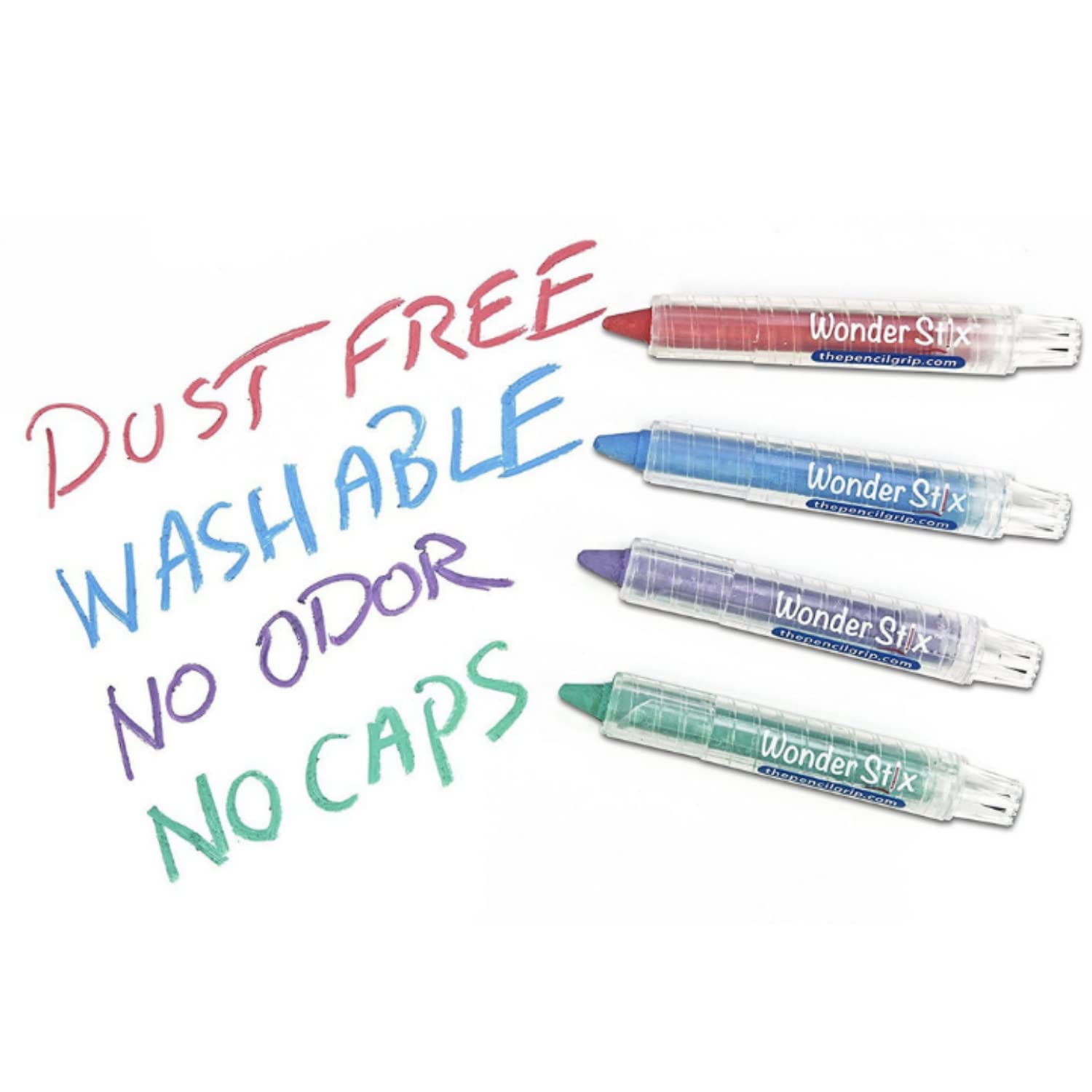 Wonder Stix Pastel Colors Dustless Chalk Crayons - 12 Pack Non-Toxic Washable Art Supplies for Kids, Perfect for Classroom, Sidewalk Drawing & Home Crafts