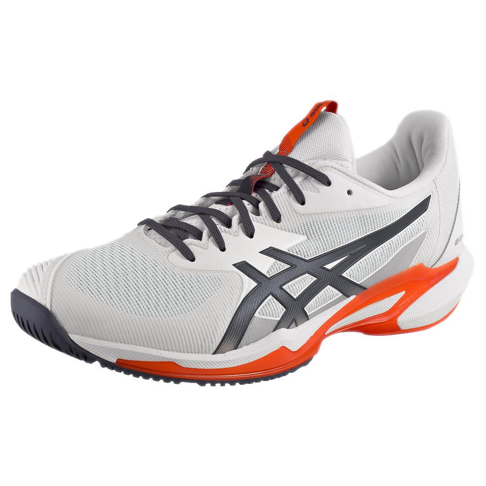 ASICS Men's Solution Speed FF 3 Tennis Shoes - White/Greyish Purple | Lightweight Performance Court Shoes for Competitive Play & Training