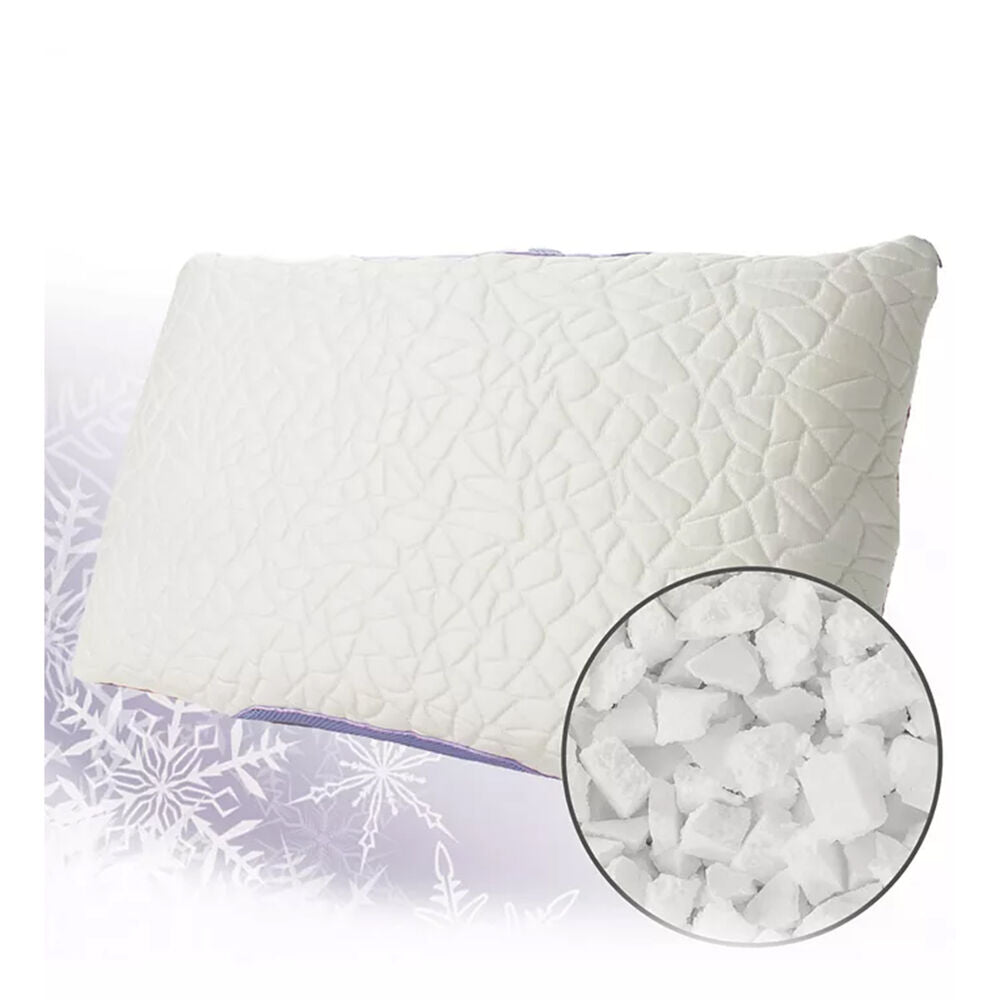Protect A Bed Snow Cluster Foam Pillow - Hypoallergenic Cooling Memory Foam Pillow for Side & Back Sleepers | THERM A SLEEP Collection | Perfect for Hot Sleepers & Allergy Relief