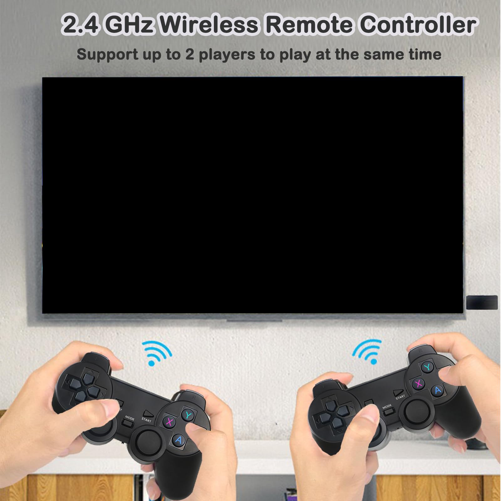 Retro Game Console with 20000+ Built-in Games, 9 Classic Emulators, 4K HDMI Output - Plug & Play TV Video Game System with Dual Wireless Controllers for Family Entertainment & Nostalgic Gaming