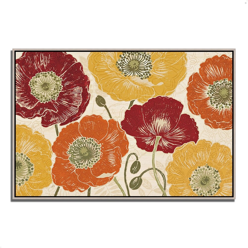 Poppy's Touch I Spice by Daphne Brissonnet - Fine Art Giclee Print on Gallery Wrap Canvas, Ready to Hang Wall Decor - Perfect for Living Room, Bedroom & Office