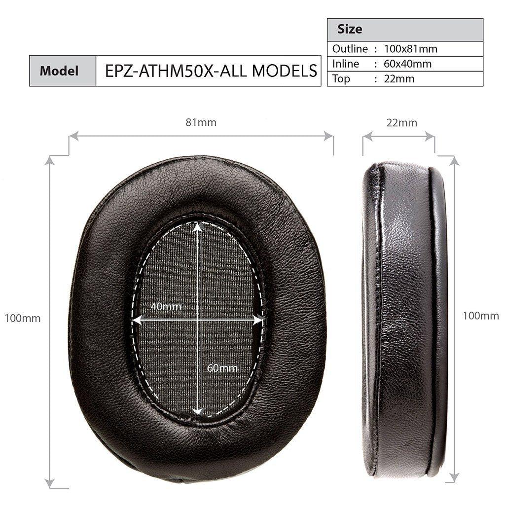 Dekoni Audio Replacement Sheepskin Ear Pads for Audio Technica ATH-M50X Headphones - Premium Comfort for Studio Monitoring & Gaming