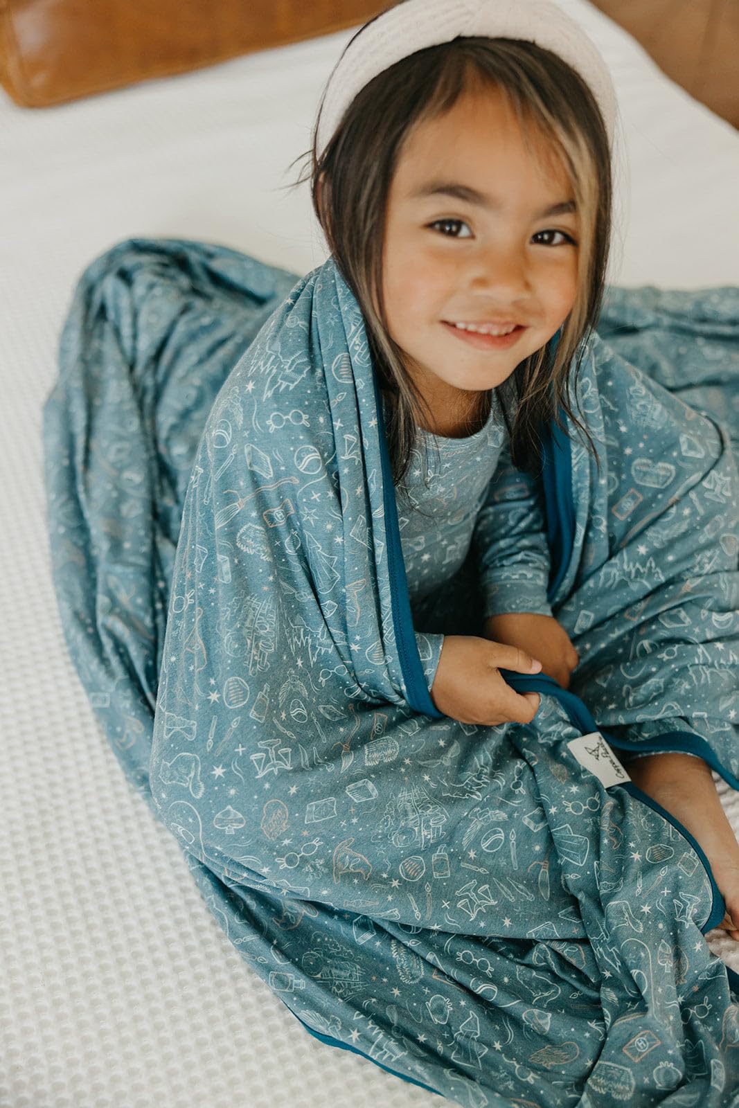 Premium 46x46 Copper Pearl Jumbo 3-Layer Baby Blanket - Ultra Soft & Breathable Toddler Blanket for Boys & Girls | Cozy Newborn Swaddle & Nursery Blanket | Hogwarts™ Themed Polyester/Rayon Blend | Perfect for Crib, Stroller & Travel Use