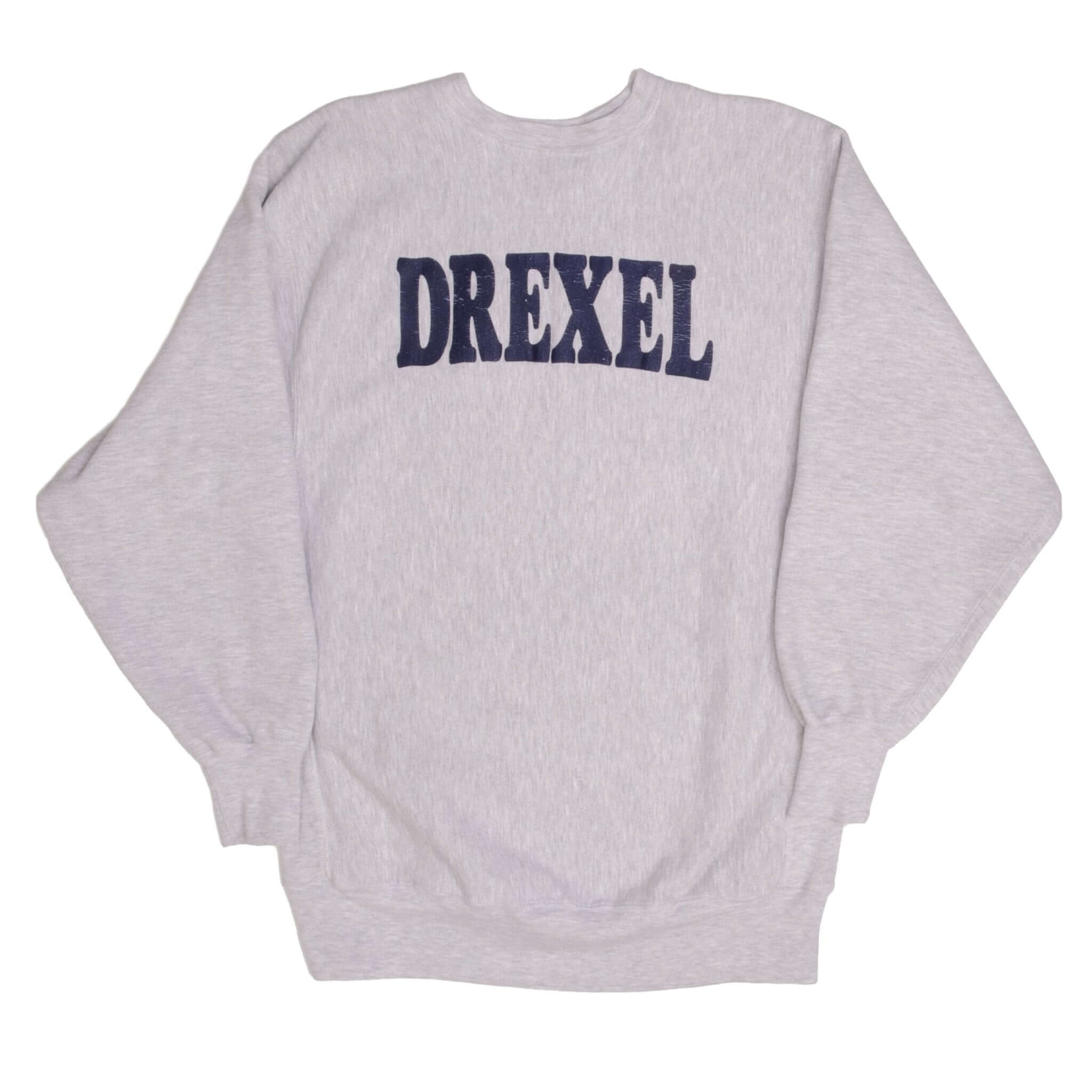 Vintage Champion Reverse Weave Drexel University Sweatshirt 90s XL Made in USA - Retro College Apparel for Casual Wear & Street Style
