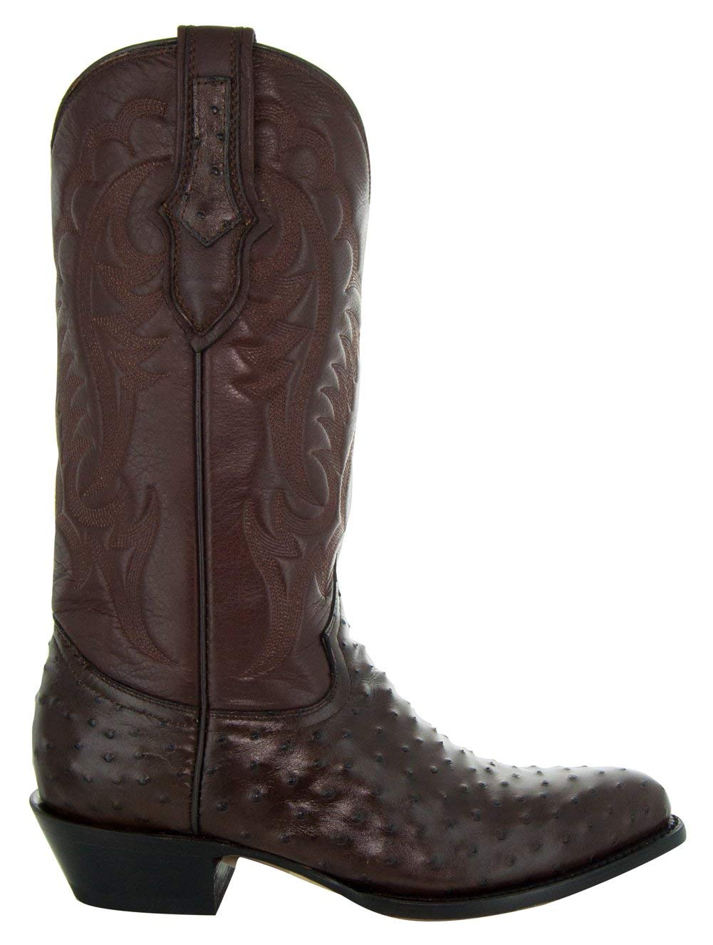 Soto Boots Men's Ostrich Print Cowboy Boots - Genuine Leather Western Boots for Men H7002 | Comfortable & Stylish for Rodeo, Country Music Festivals & Western Fashion