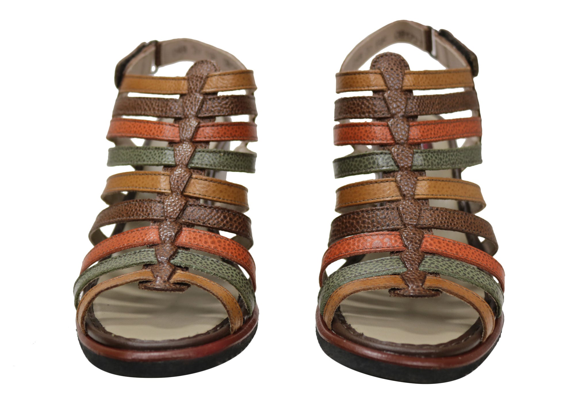 J Gean Leena Women's Comfortable Leather Wedge Sandals - Handmade in Brazil - Perfect for Summer, Beach & Casual Outings