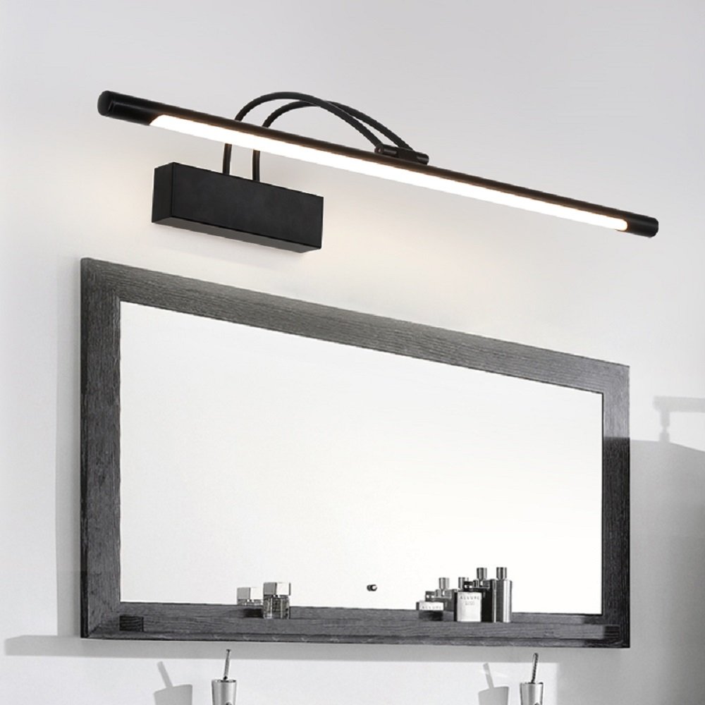 11W LED Vanity Light with 240° Rotation - Modern Black Bathroom Mirror Light Fixture, Neutral White 4200K - Perfect for Makeup Application & Bathroom Lighting