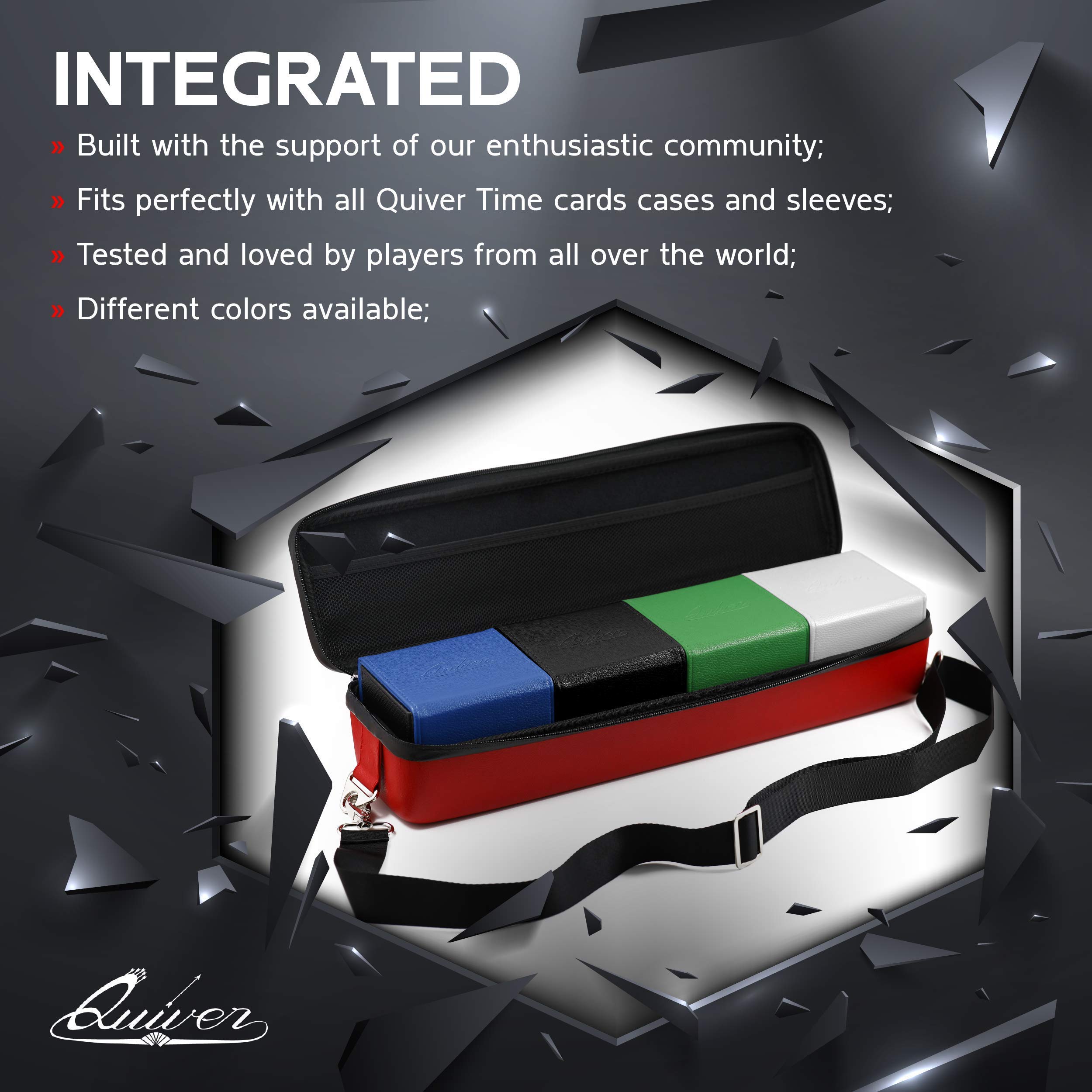 Quiver Time White Citadel Deck Block - 100+ Commander MTG Deck Box for Trading Cards | Premium Card Storage for MTG, Dice & Tokens with Custom Dividers | TCG Organizer for Game Nights & Travel