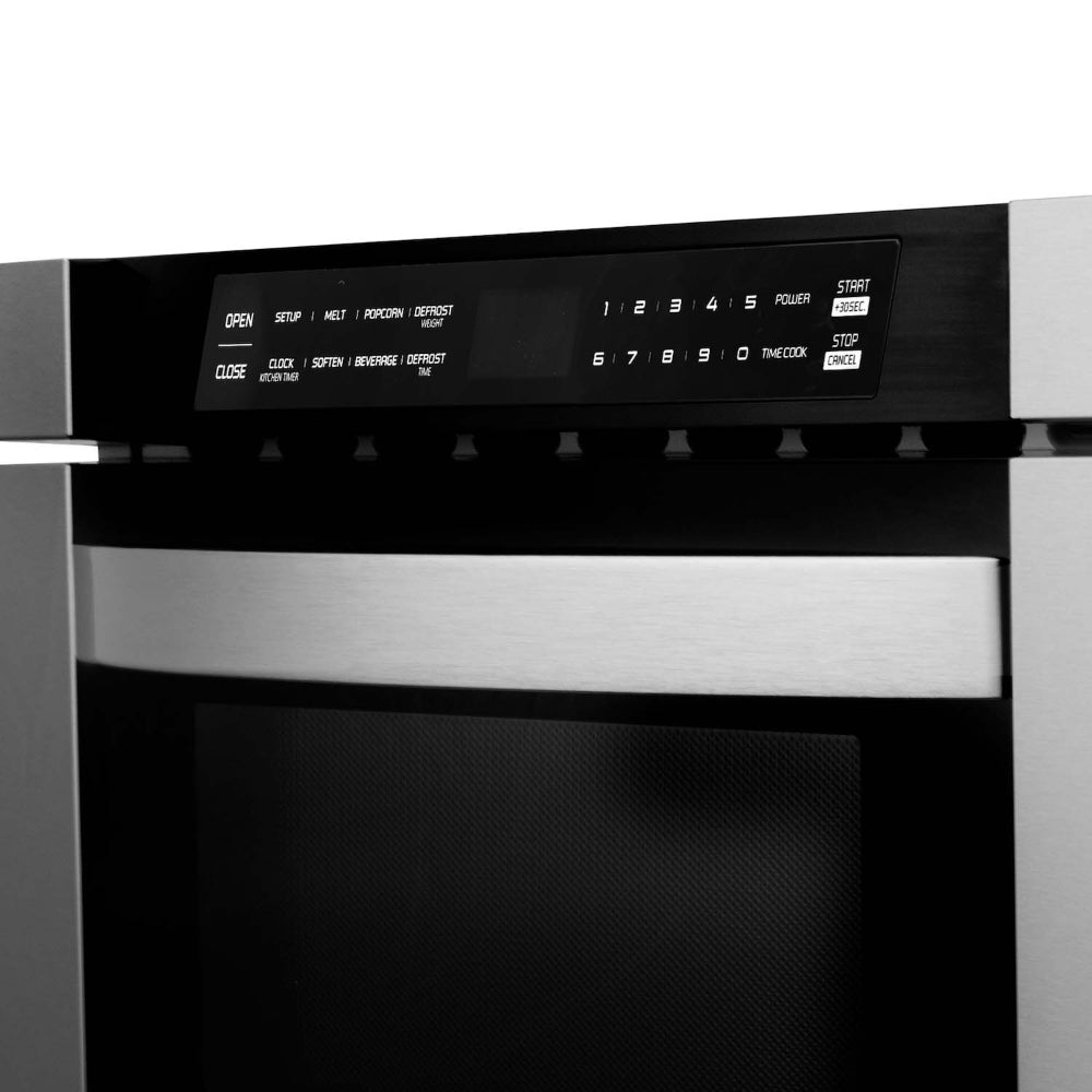 ZLINE 36 Inch Stainless Steel Kitchen Package - Gas Range, Range Hood, Microwave Drawer, Dishwasher & Beverage Fridge (5KP SGRRH36 MWDWV RBV) | Premium Appliance Bundle for Modern Kitchens, Home Chefs & Entertaining