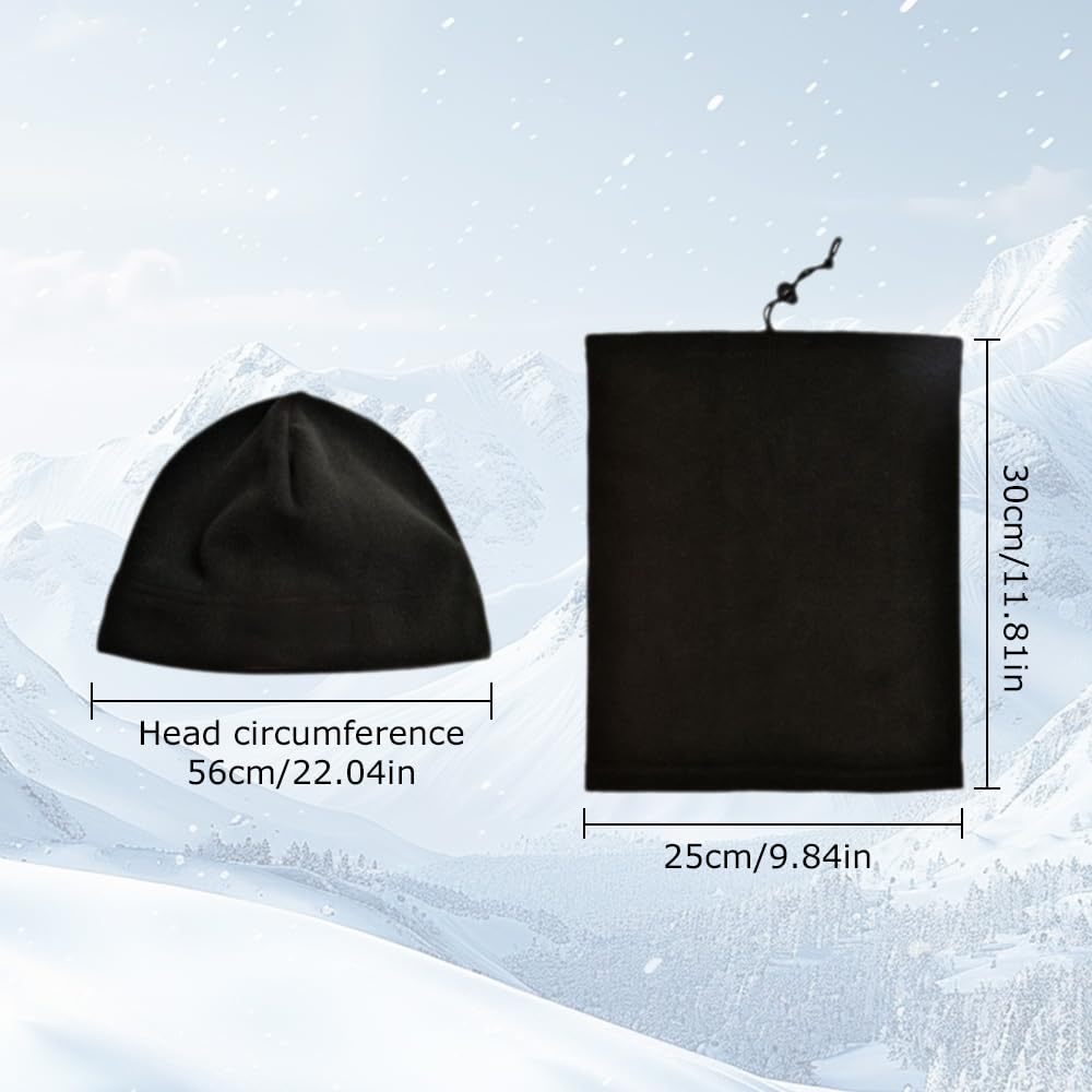 Polar Fleece Balaclava Hood Face Mask - Winter Fleece Ski Mask for Men & Women - Windproof Cycling Face Cover - Warm Full Face Hat for Skiing, Snowboarding, Motorcycling & Outdoor Activities
