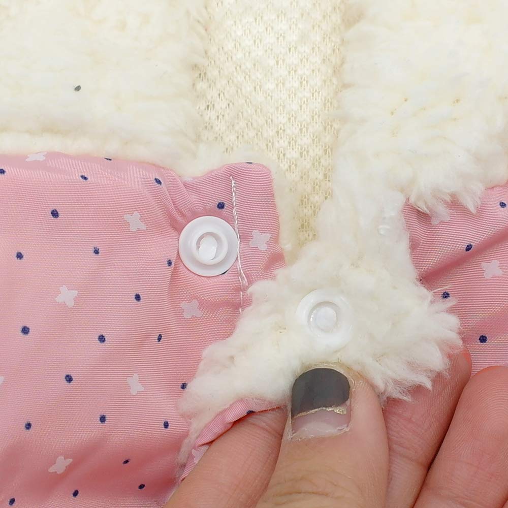 Tineer Pet Puppy Little Star Coat - Warm Winter Dog & Cat Sweater Apparel for Small Breeds (Size S, Pink) | Cozy Outfit for Indoor & Outdoor Winter Adventures