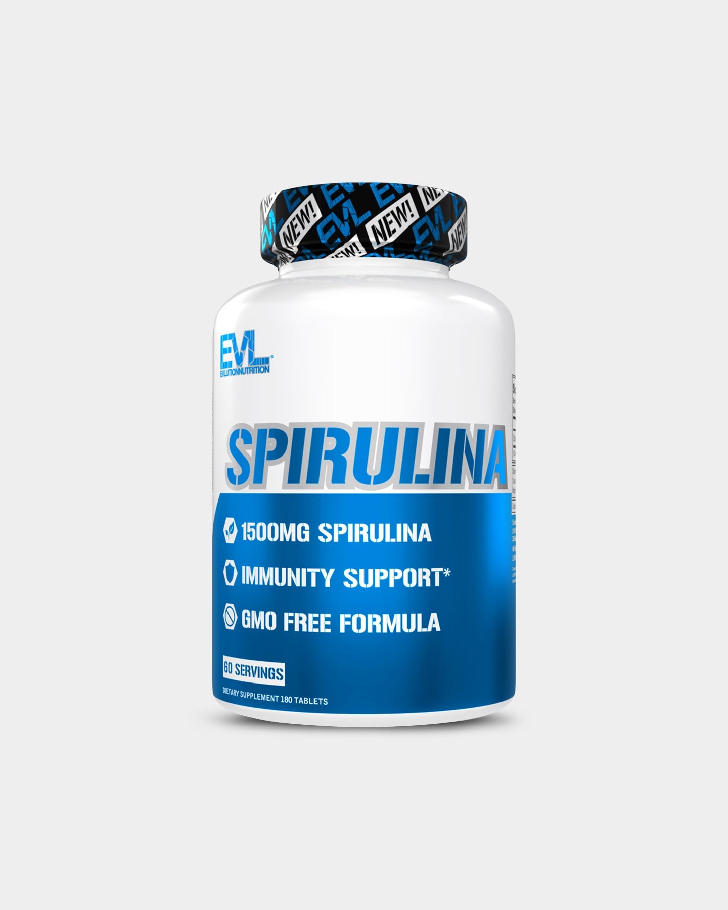 EVLUTION NUTRITION Spirulina Powder - Organic Superfood Supplement for Energy, Detox & Immune Support - Perfect for Smoothies, Juices & Healthy Recipes