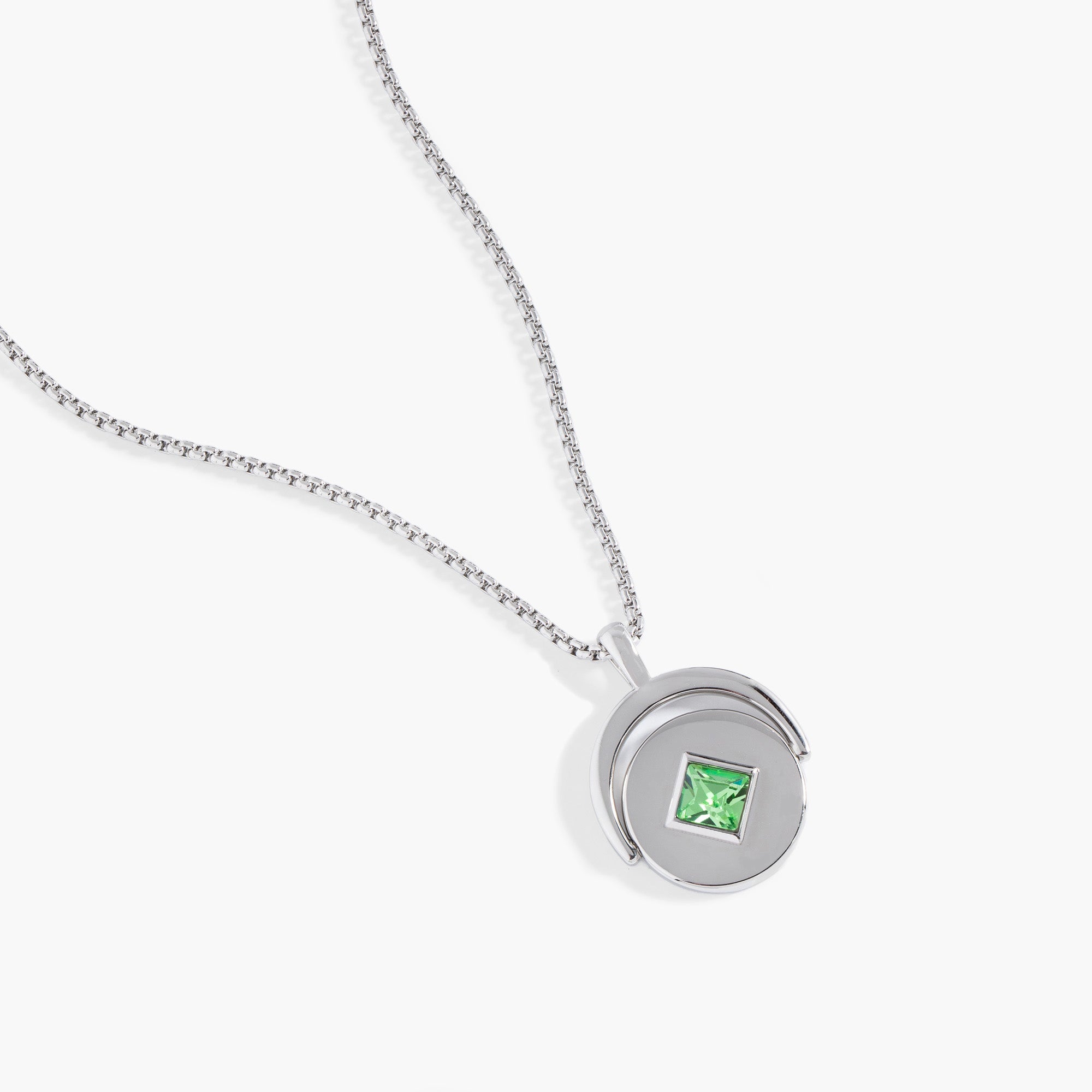 August Birthstone & Peridot Flower Flip Charm Necklace - Perfect Gift for August Birthdays, Anniversaries & Special Occasions