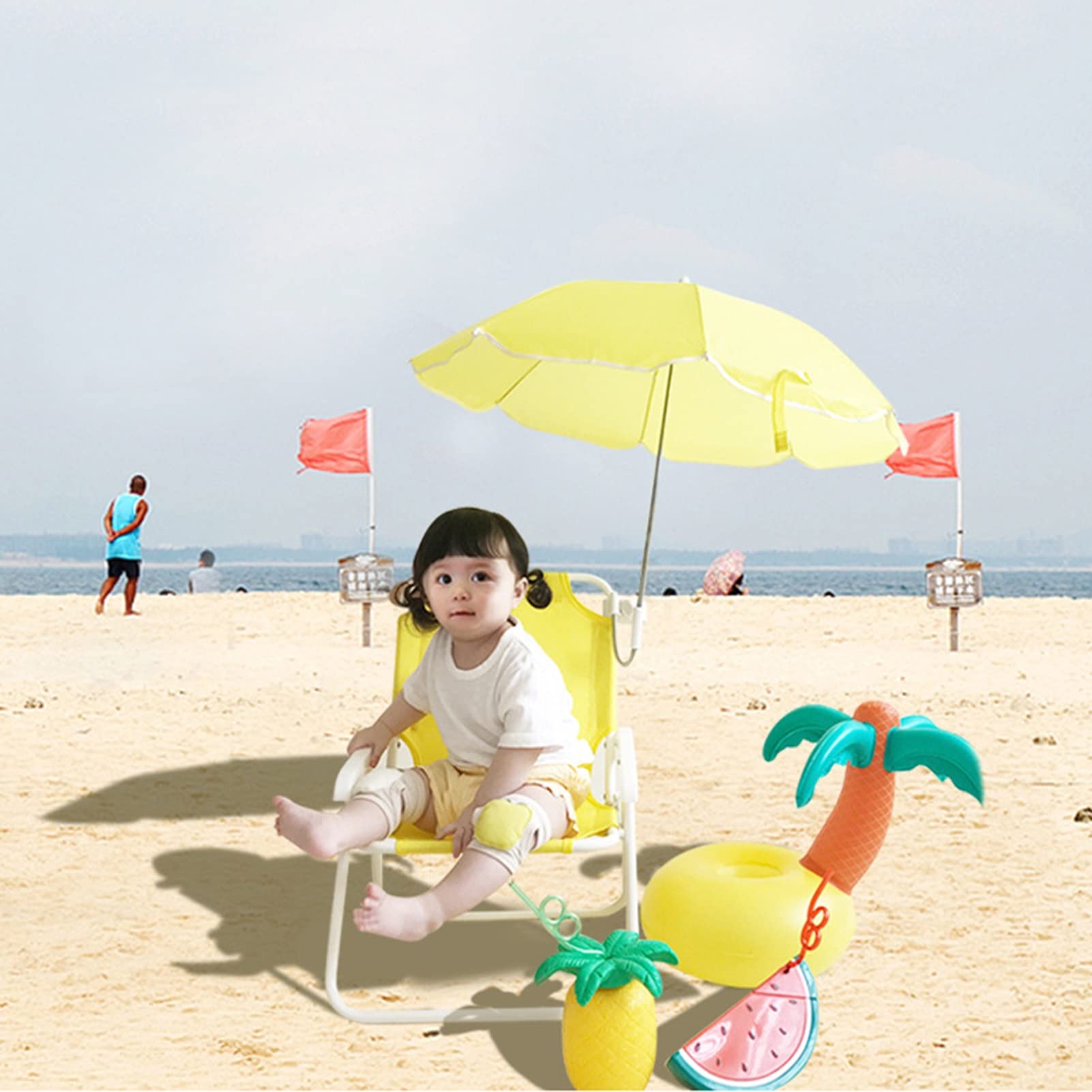 **Kids Camping Chair - Lightweight Portable Folding Beach Chair with Adjustable Sunshade Umbrella, Pink Outdoor Chair for Toddlers & Children - Perfect for Beach, Picnic, Camping & Backyard Play**