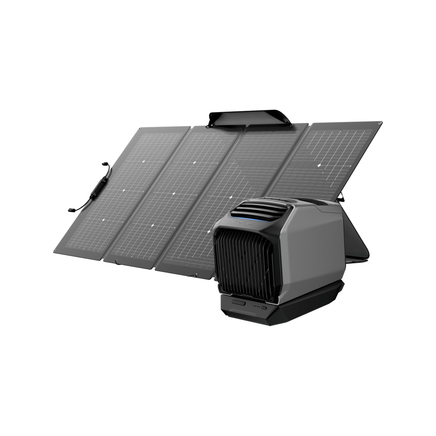 EcoFlow WAVE 2 Portable Air Conditioner with Extra Battery & 220W Solar Panel - Perfect for Camping, RV Trips, and Off-Grid Living