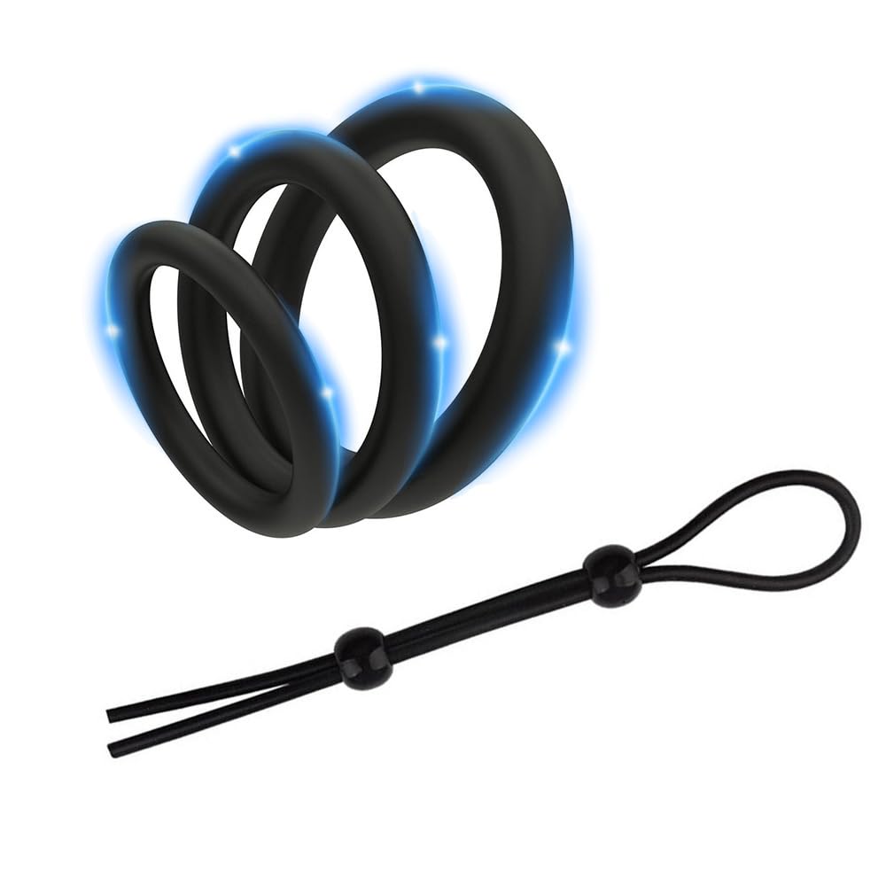 Men's Silicone Cock Ring - Stronger Erection for Couples - Sex Toy for Longer Pleasure